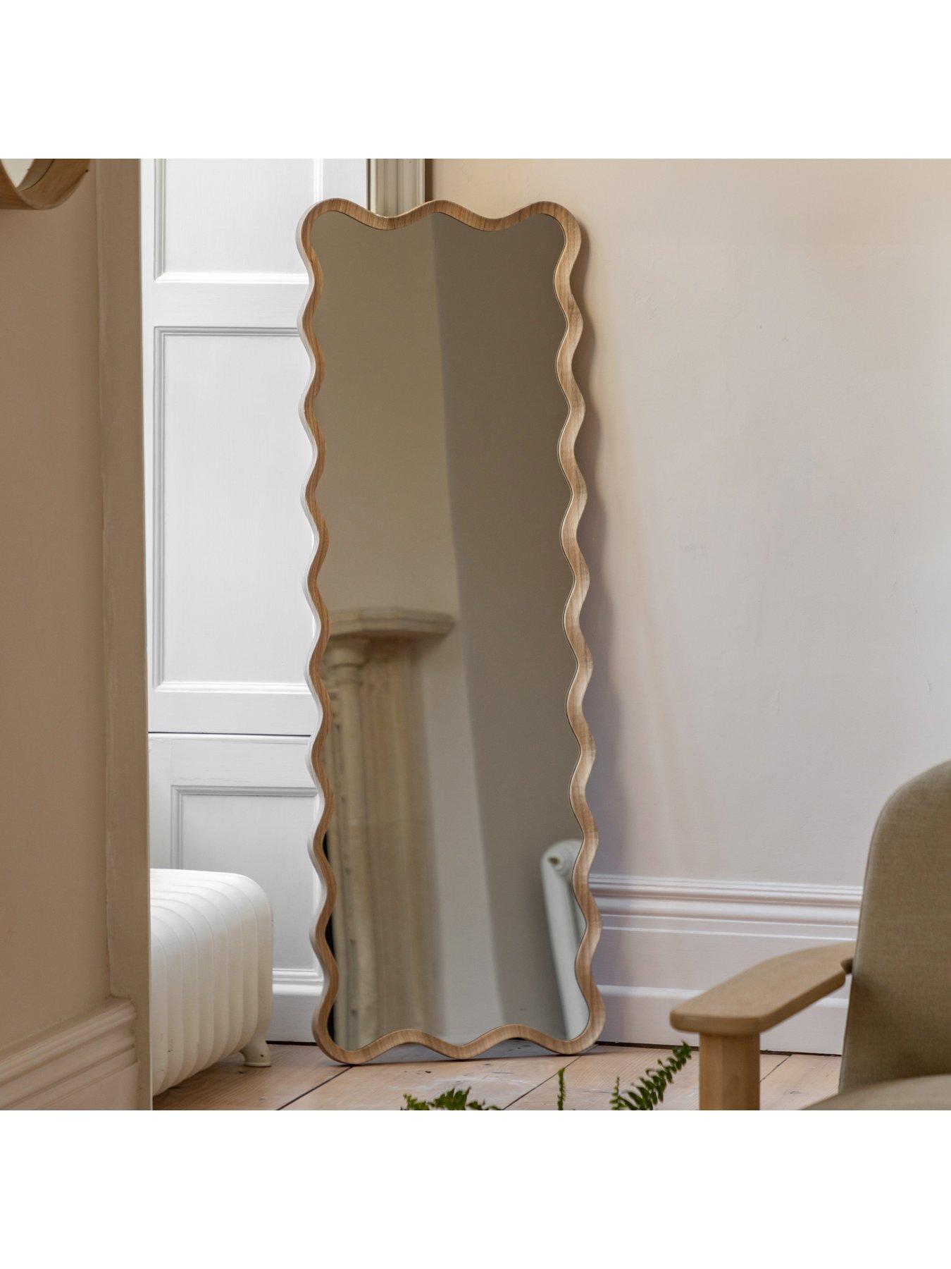Image 3 of 5 of Gallery Direct Wiggle Leaner Mirror Oak 500x30x1500mm