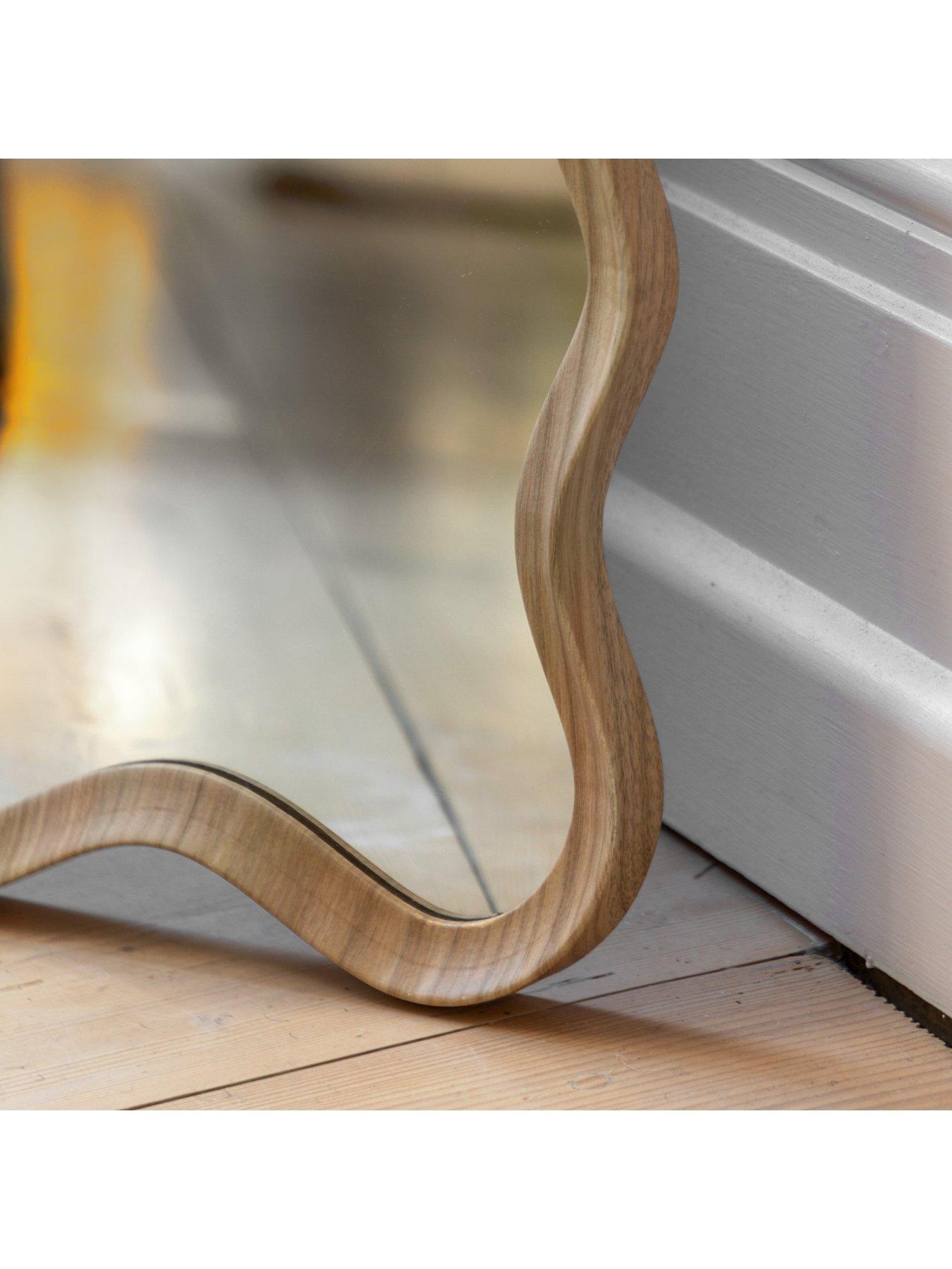 Image 5 of 5 of Gallery Direct Wiggle Leaner Mirror Oak 500x30x1500mm