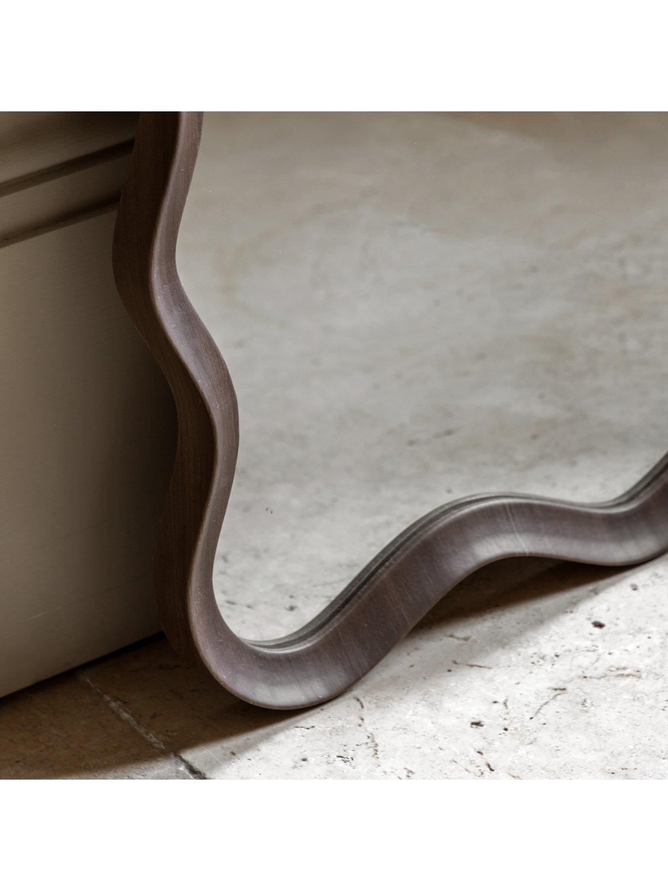 Image 5 of 5 of Gallery Direct Wiggle Leaner Mirror Walnut 500x30x1500mm