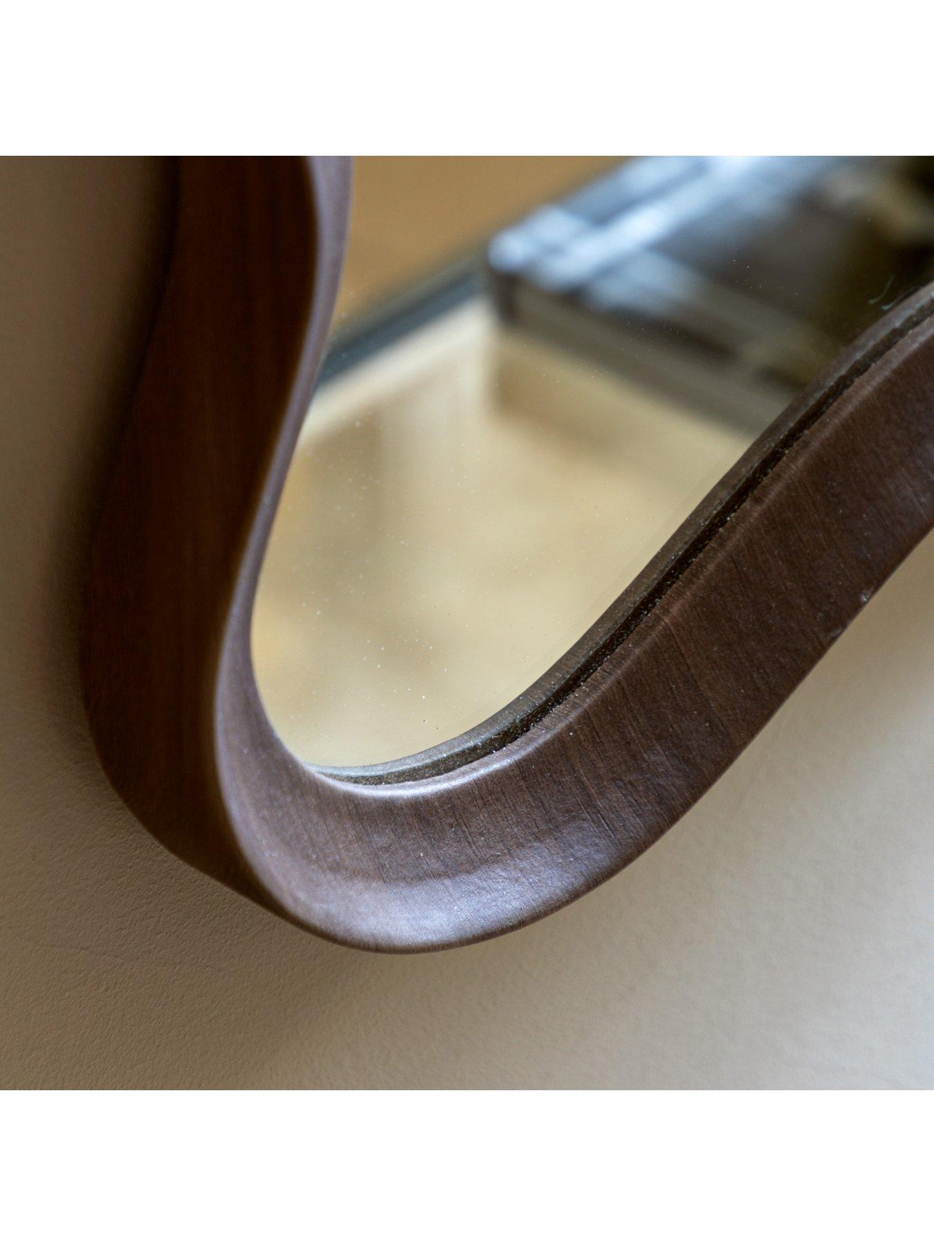 Gallery Direct Wiggle Mirror Walnut 600x30x900mm | Very