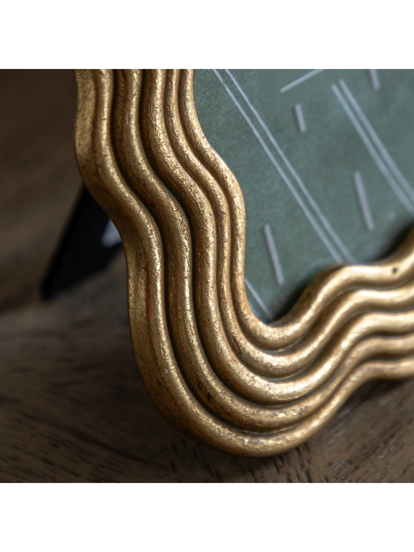 Image 6 of 6 of Gallery Direct 5x7 Gold Wavy Photo Frame