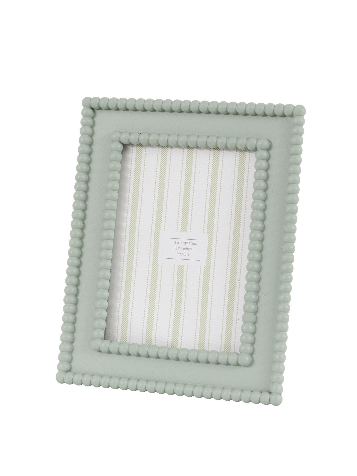 Gallery 5x7 Beaded Photo Frame Sage Green