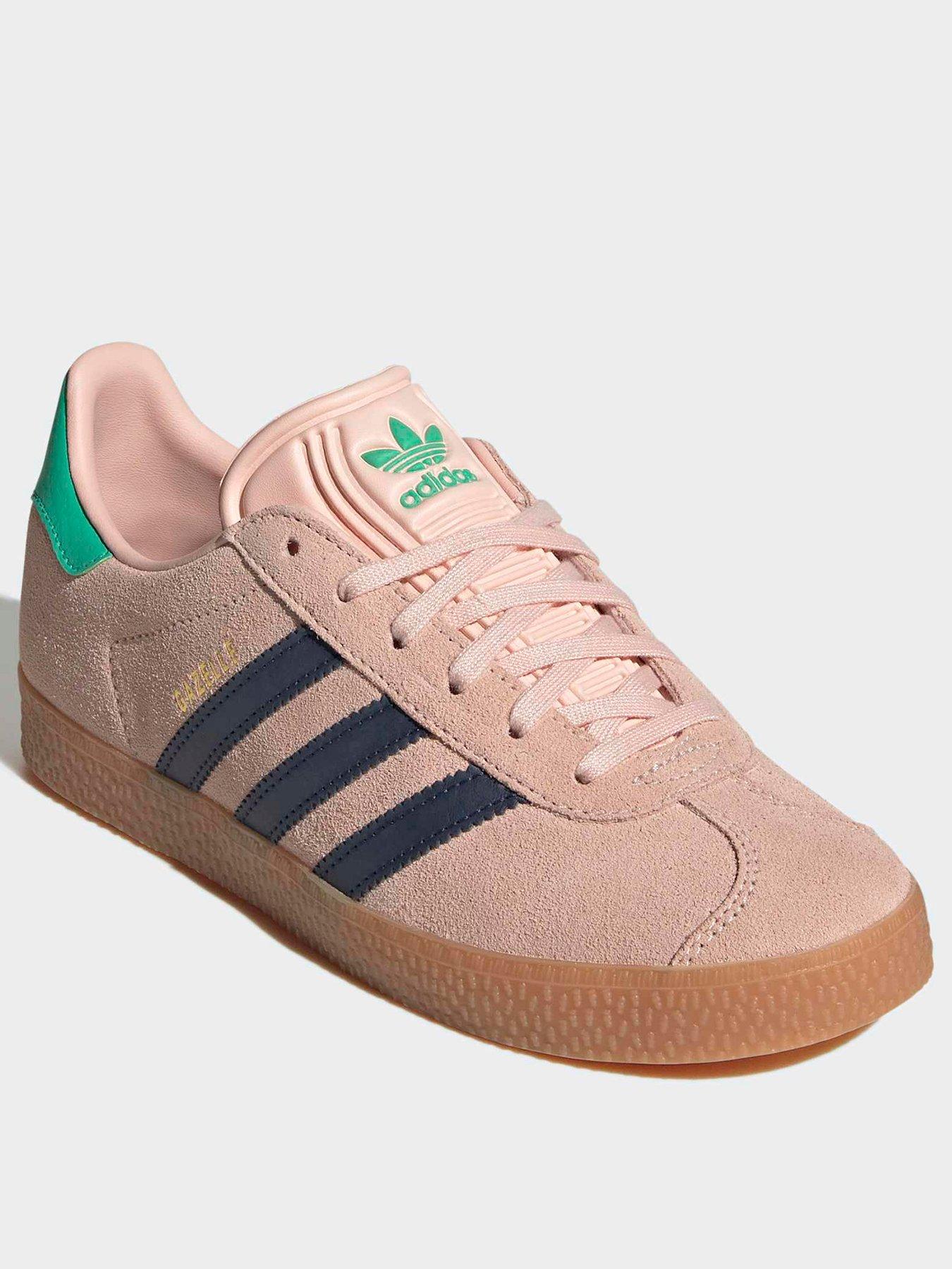 adidas gazelle silver green womens adidas Gazelle Bold Shoes - Women's - Aurora Coffee / Light Pink / Gold main image 0