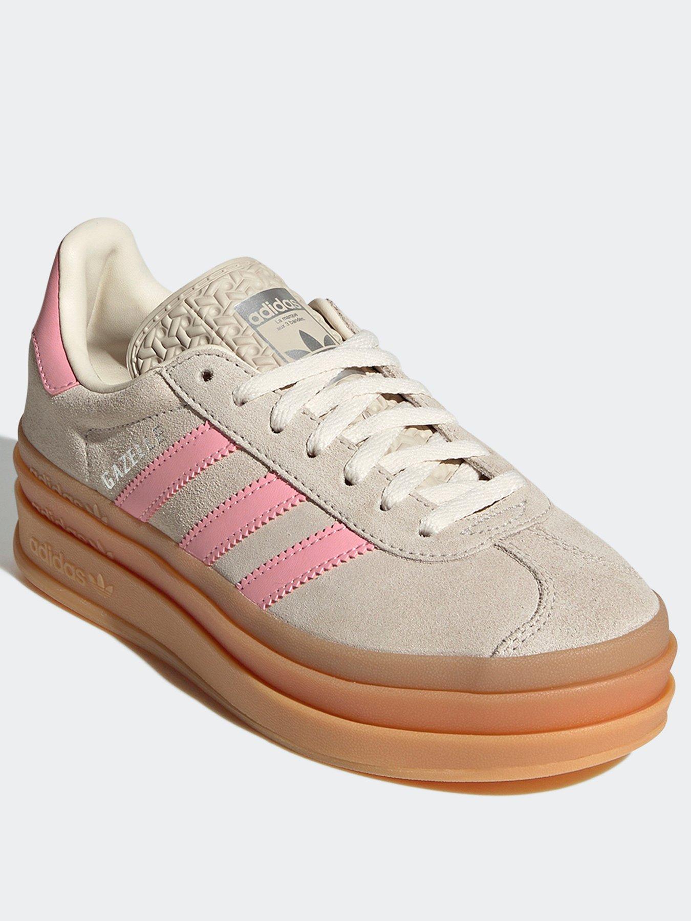 Image 2 of 7 of adidas Originals Junior Gazelle Bold Trainers - Grey/Pink