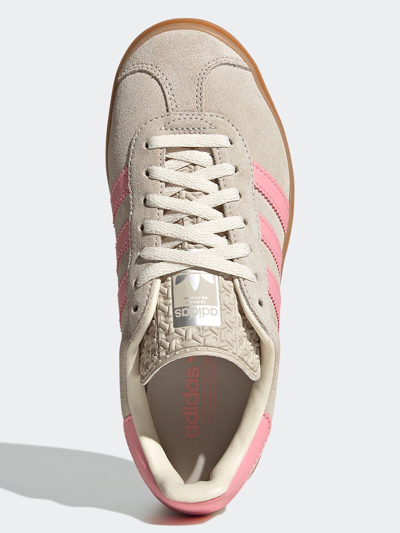 Image 4 of 7 of adidas Originals Junior Gazelle Bold Trainers - Grey/Pink