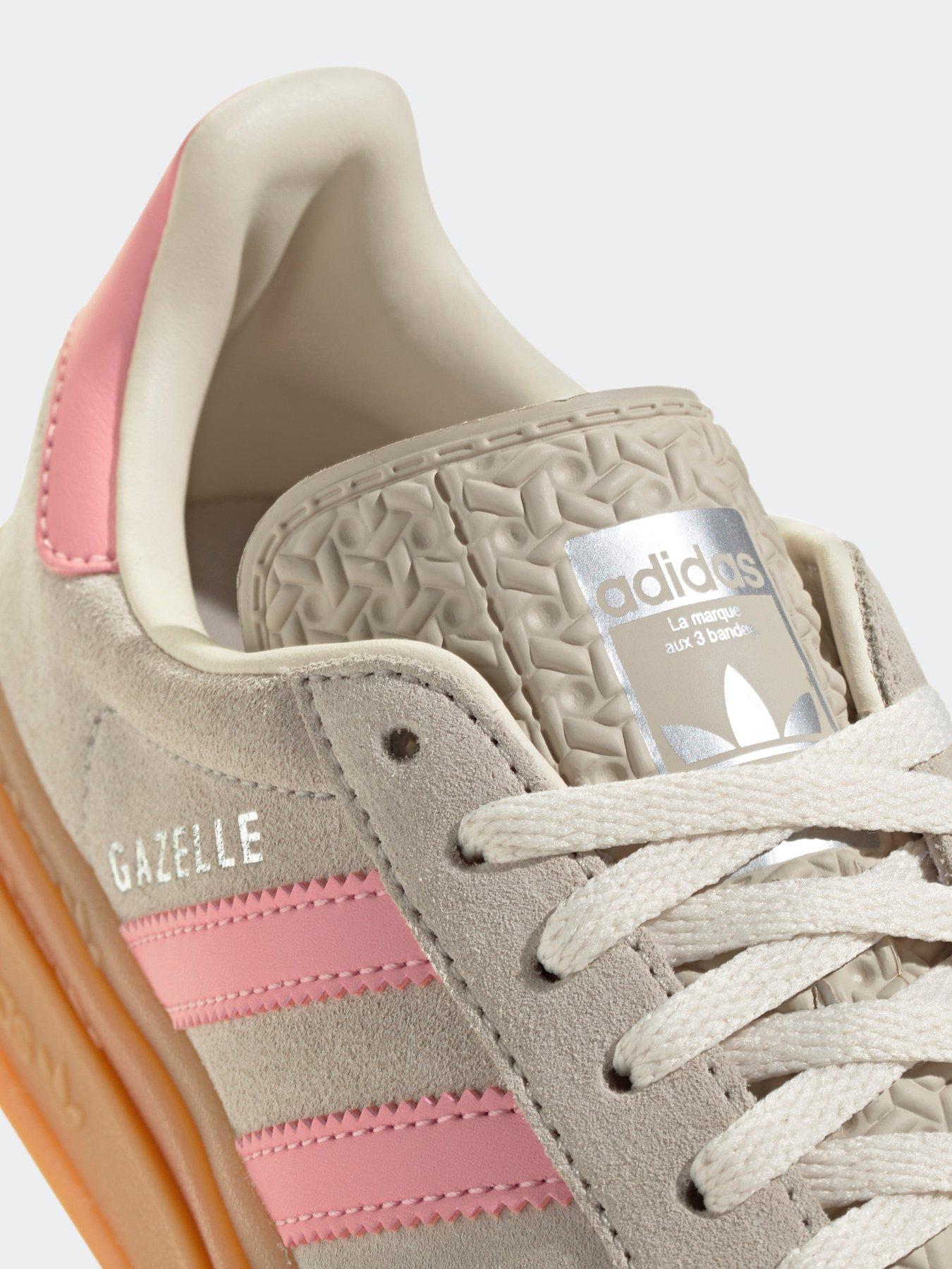 Image 6 of 7 of adidas Originals Junior Gazelle Bold Trainers - Grey/Pink