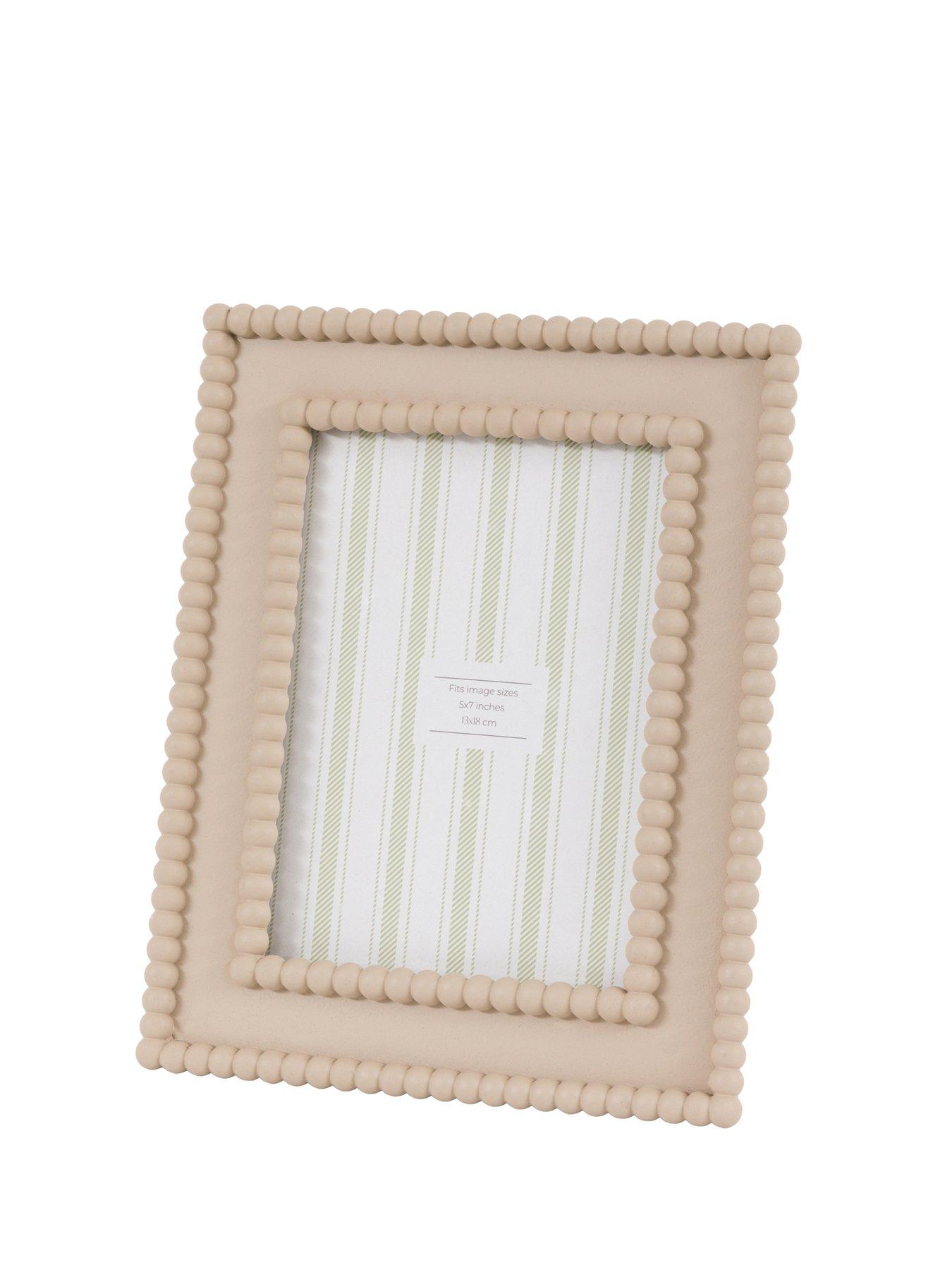 Image 1 of 4 of Gallery Direct 5x7 Beaded Photo Frame Mocha