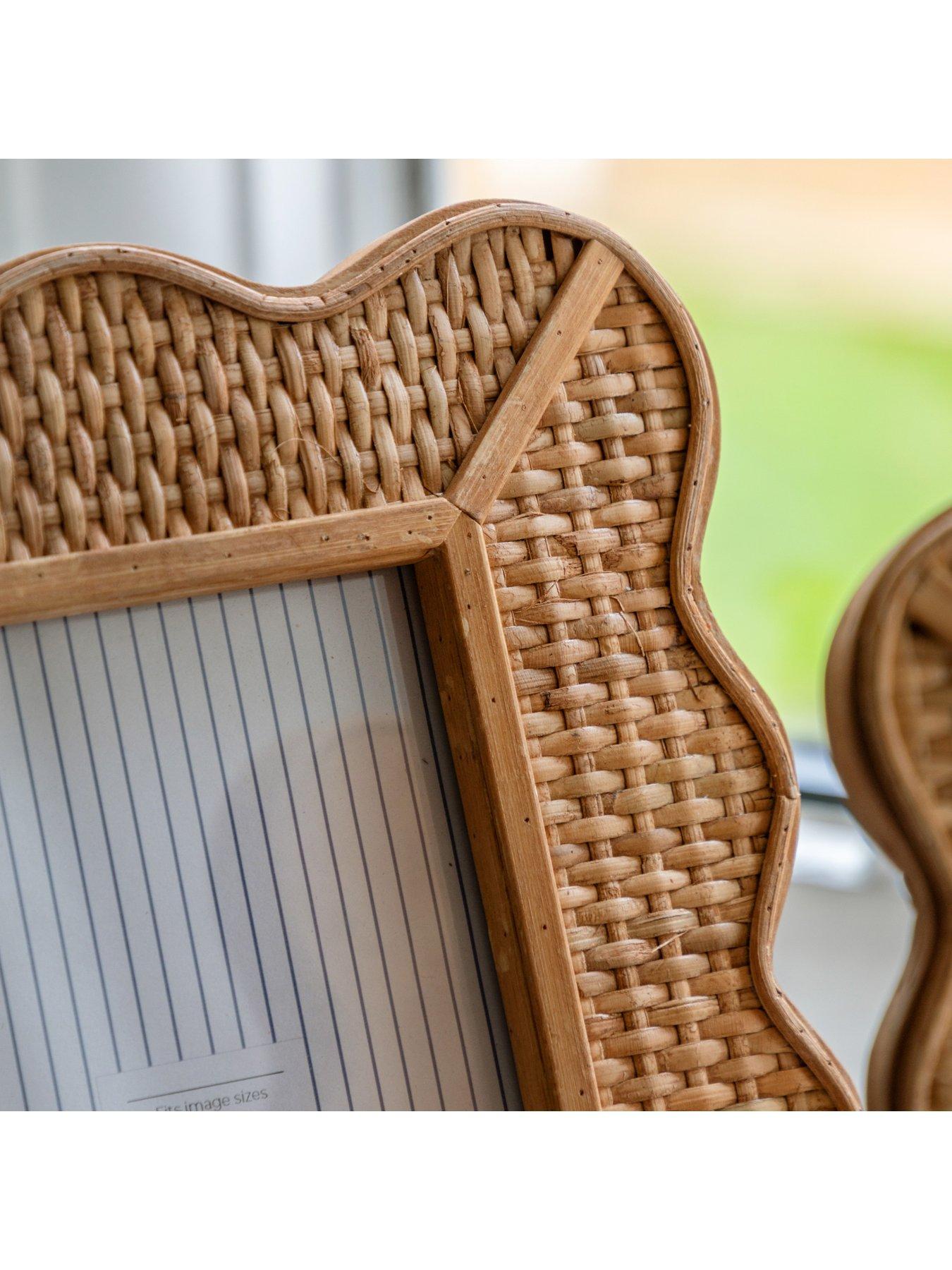 Gallery Direct Natural Rattan Photo Frame 28x20cm 5x7 | Very