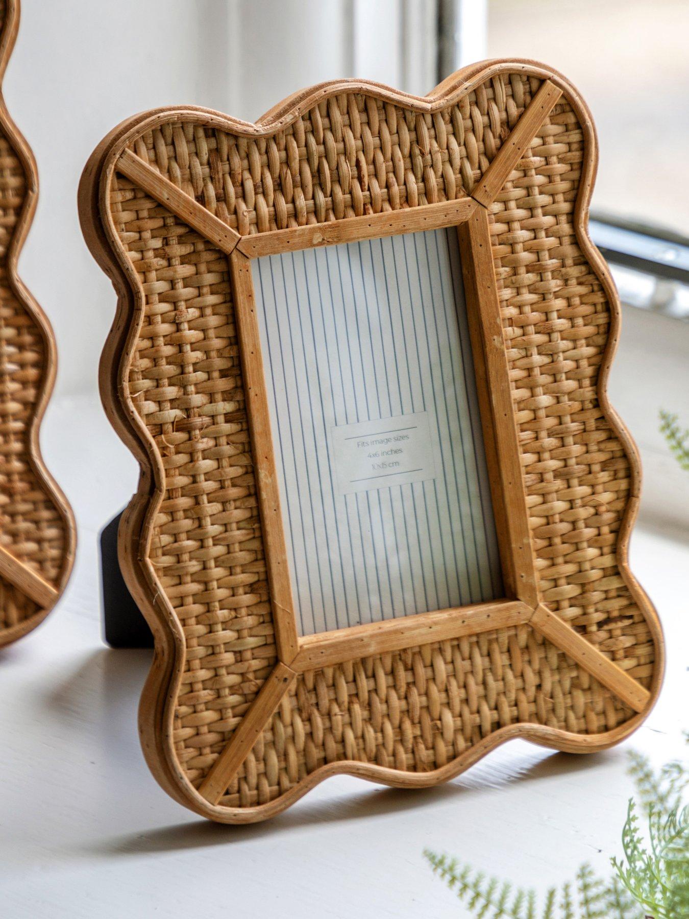 Image 1 of 5 of Gallery Direct Natural Rattan Photo Frame 25x20cm 4x6