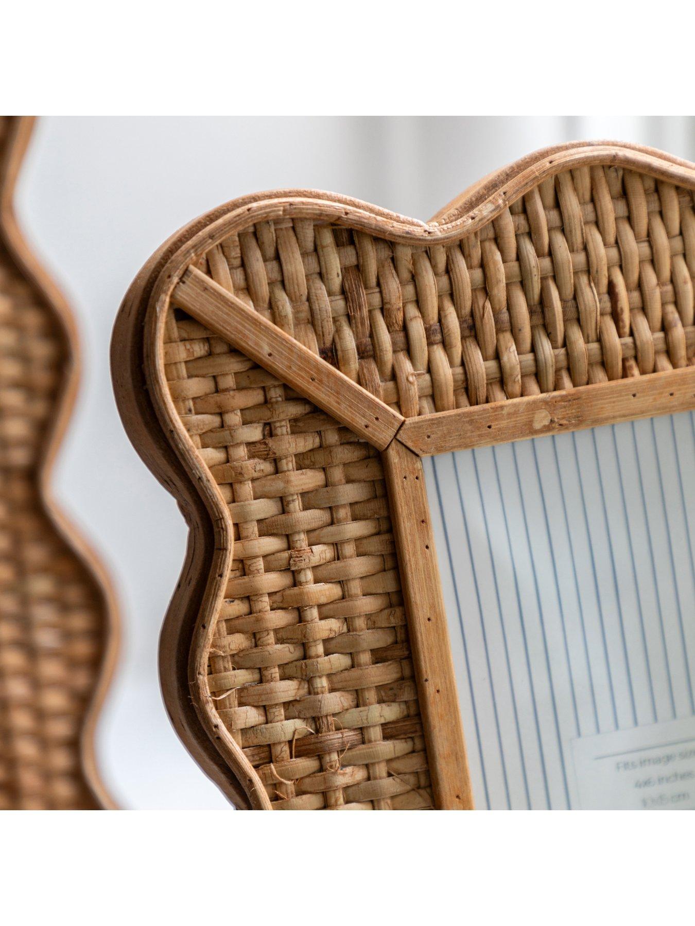 Image 3 of 5 of Gallery Direct Natural Rattan Photo Frame 25x20cm 4x6