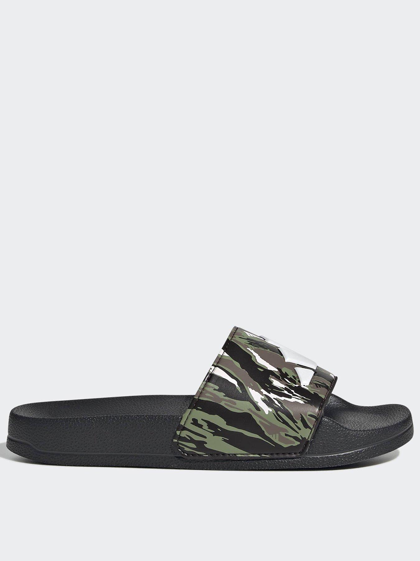 Image 1 of 7 of adidas Sportswear Kids Unisex Adilette Slider - Black/ Camo
