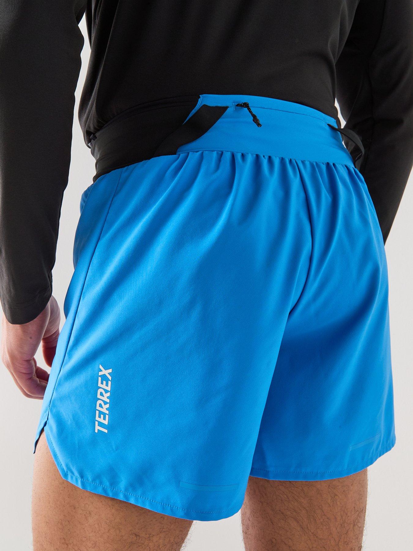 Image 4 of 5 of adidas Terrex Mens Trail Running Xpr 7Inch Shorts - Blue