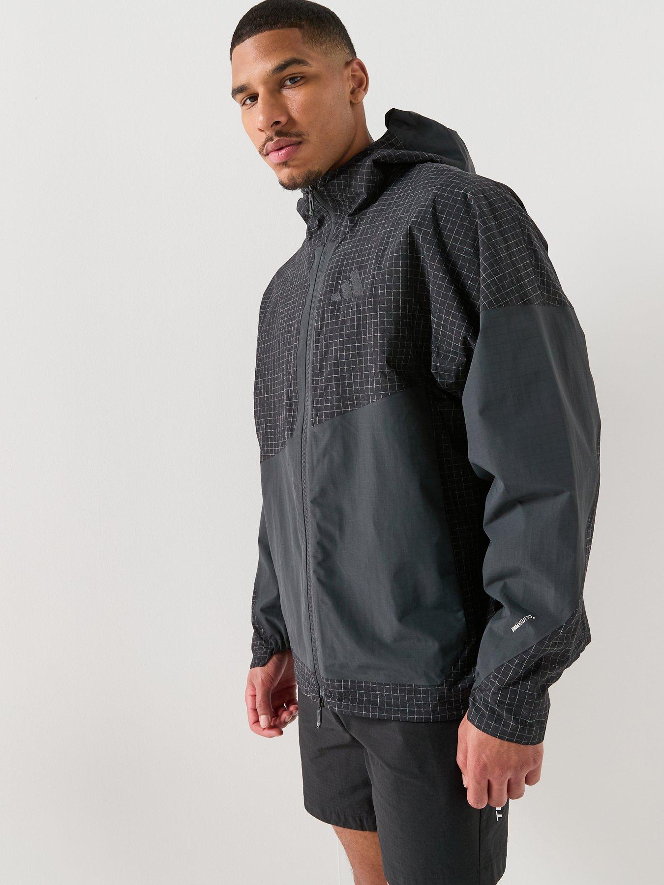 adidas Terrex Mens Xpl 2 Layer Rain Jacket - Black
