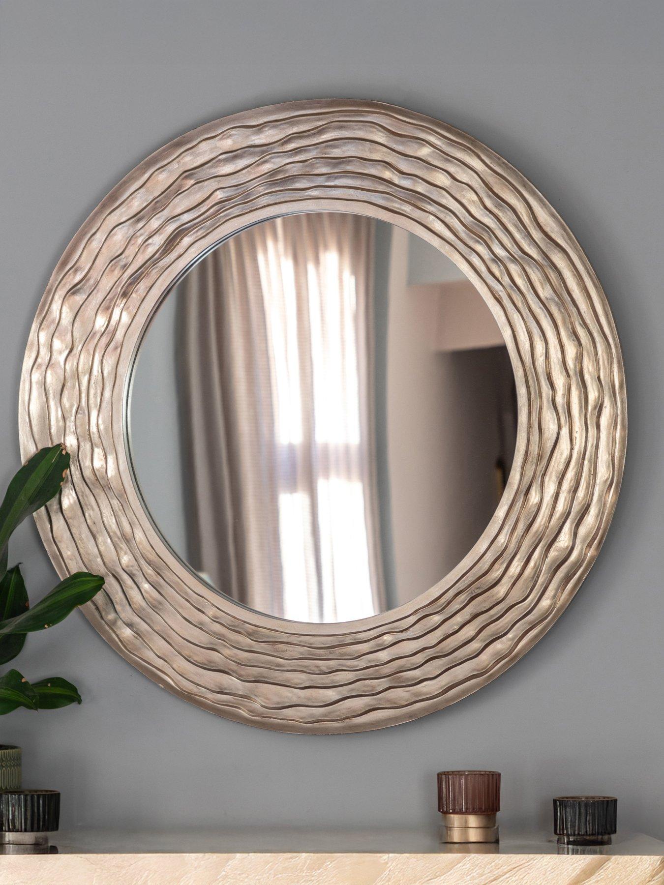 Image 1 of 4 of Gallery Direct Cresta Round Mirror Champagne 900x40x900mm