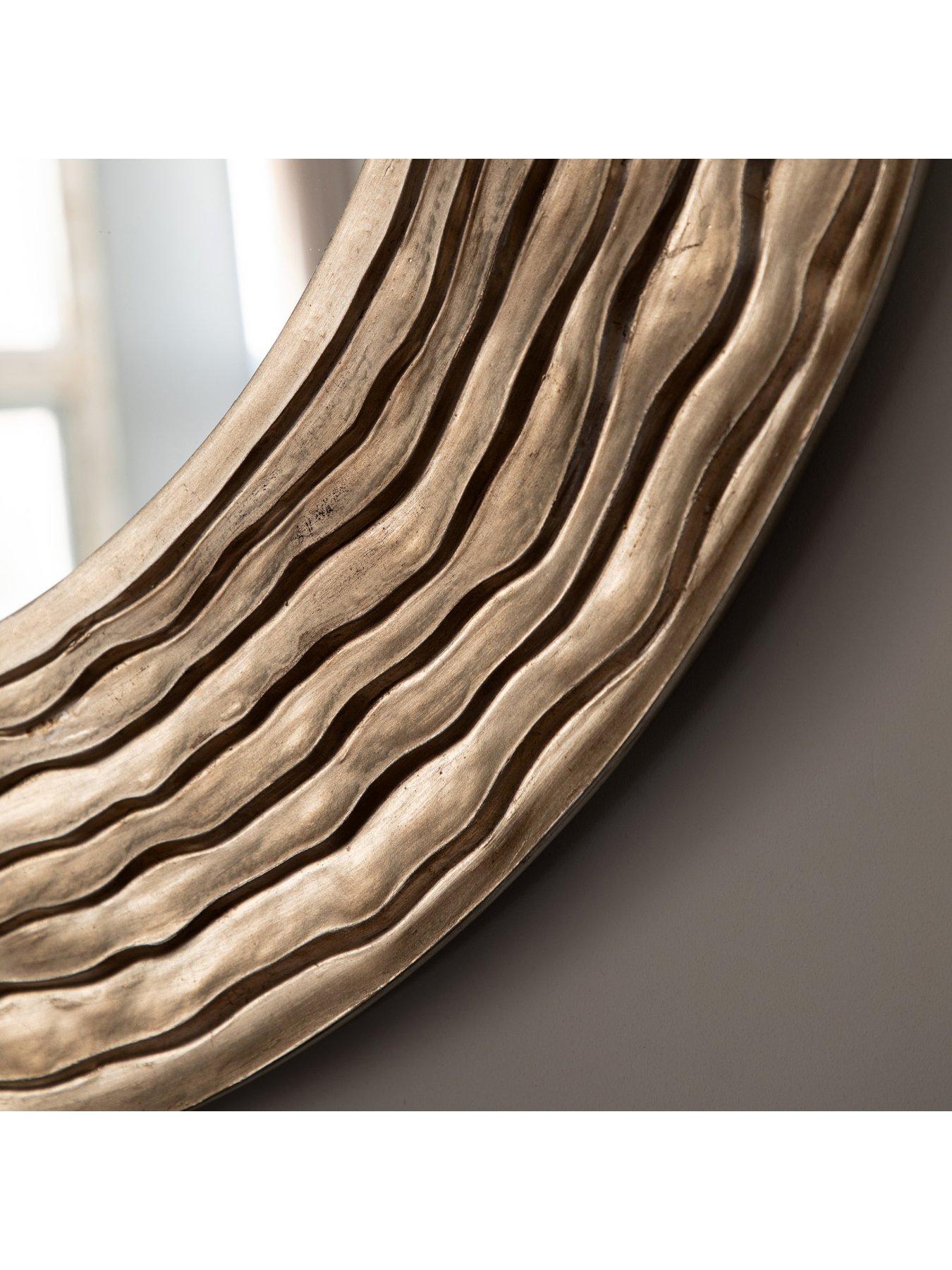 Image 3 of 4 of Gallery Direct Cresta Round Mirror Champagne 900x40x900mm