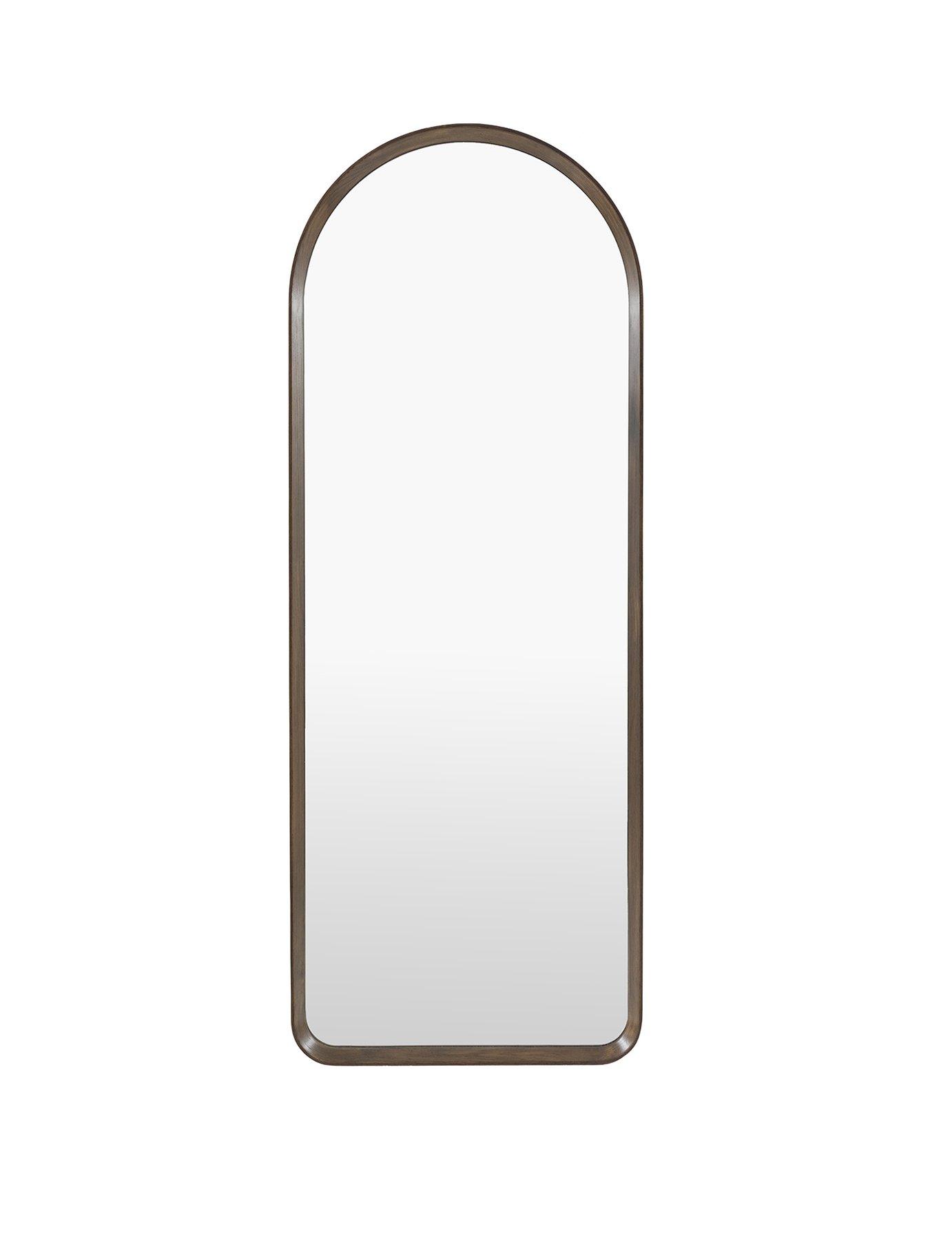 Image 2 of 5 of Gallery Direct Helsinki Arch Leaner Mirror Walnut 600x1600x60mm