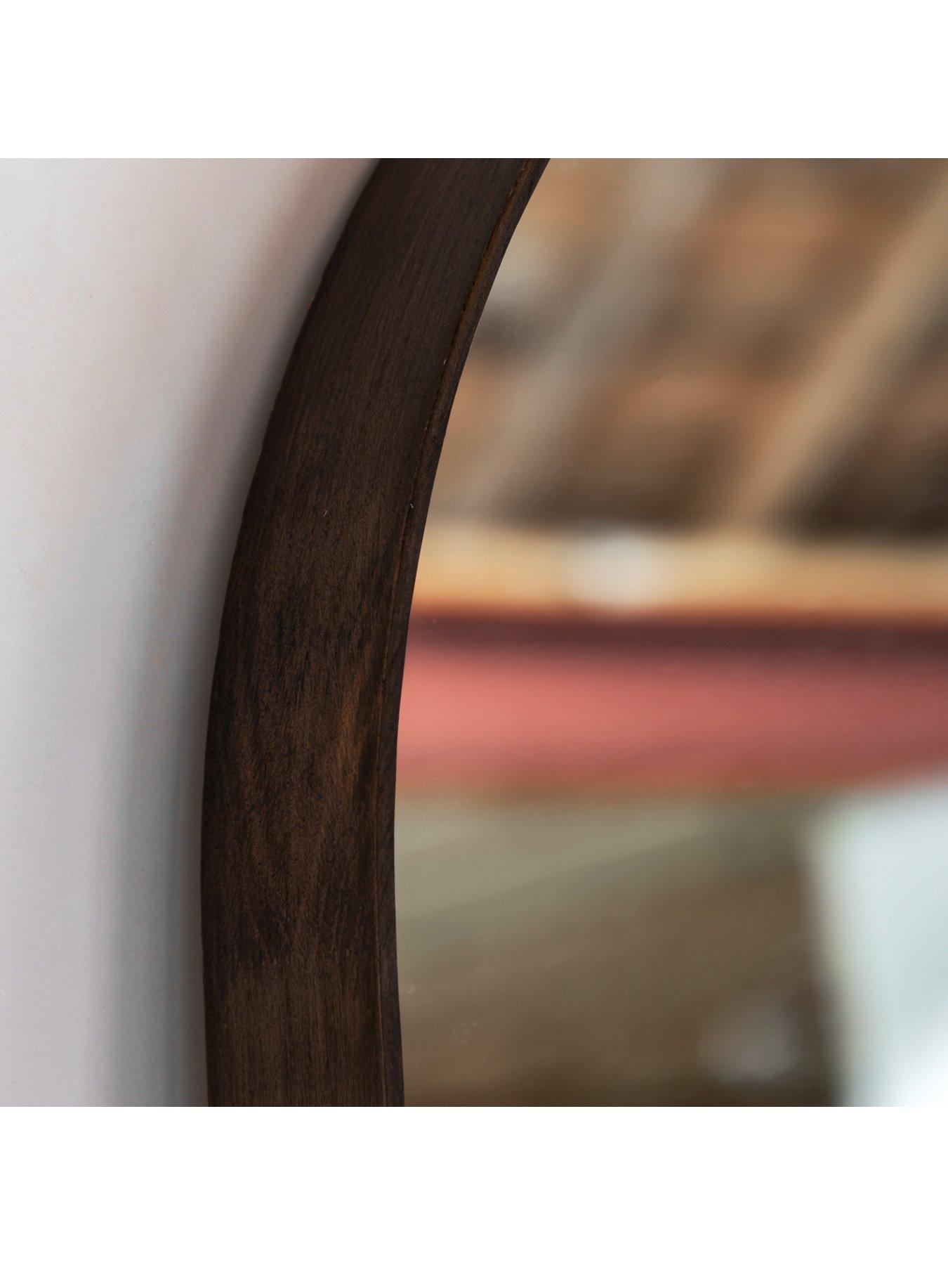 Image 3 of 5 of Gallery Direct Helsinki Arch Leaner Mirror Walnut 600x1600x60mm