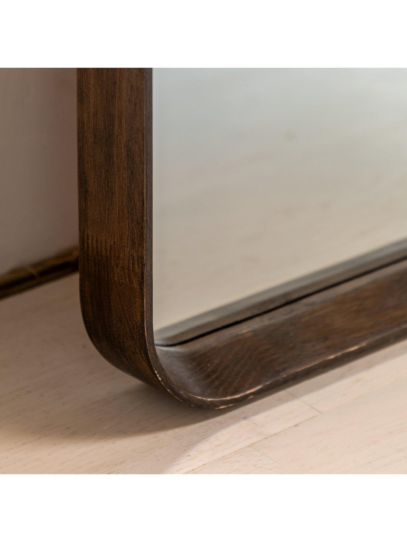 Image 4 of 5 of Gallery Direct Helsinki Arch Leaner Mirror Walnut 600x1600x60mm