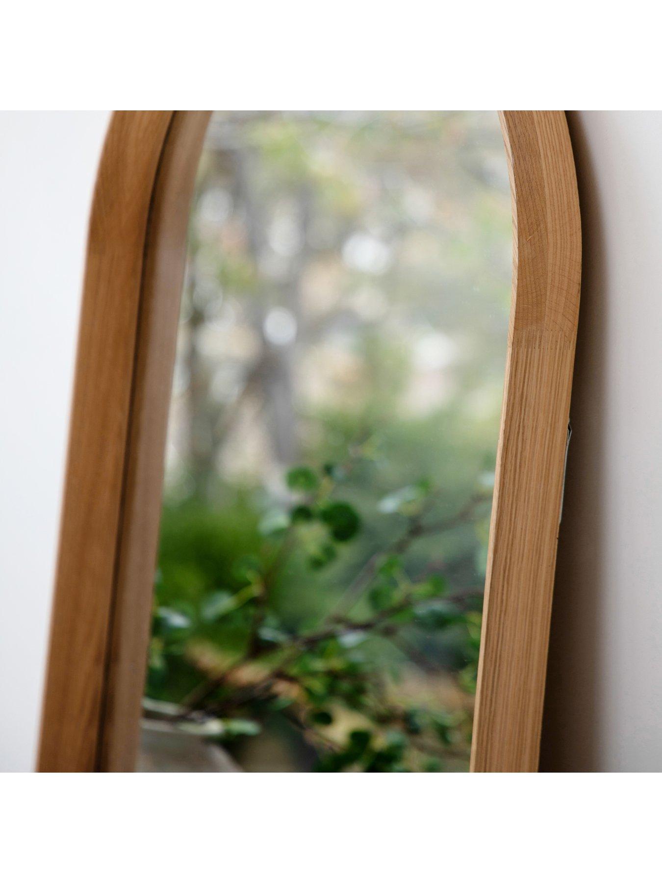 Image 3 of 4 of Gallery Direct Helsinki Arch Leaner Mirror Oak 600x60x1600mm
