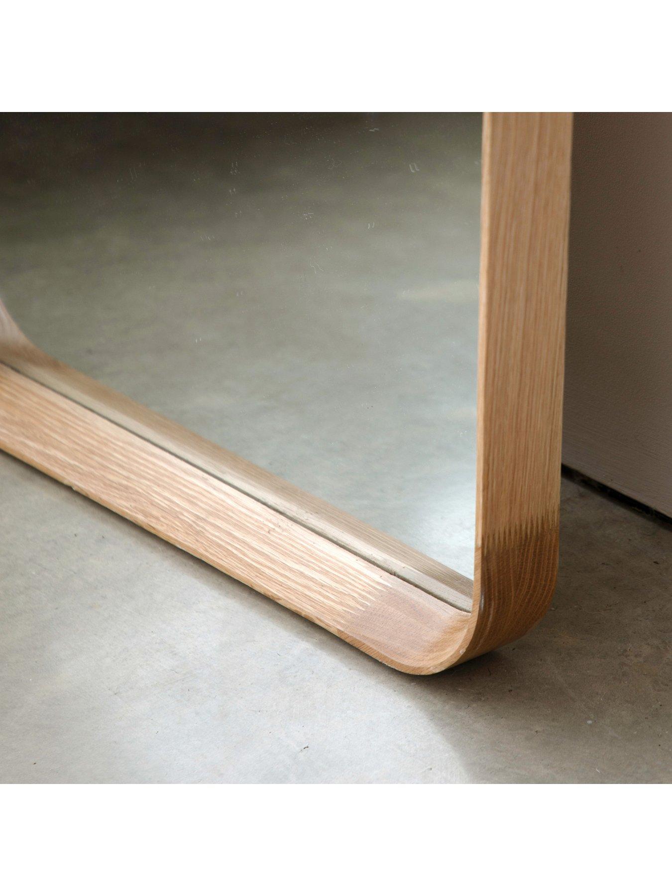 Image 4 of 4 of Gallery Direct Helsinki Arch Leaner Mirror Oak 600x60x1600mm