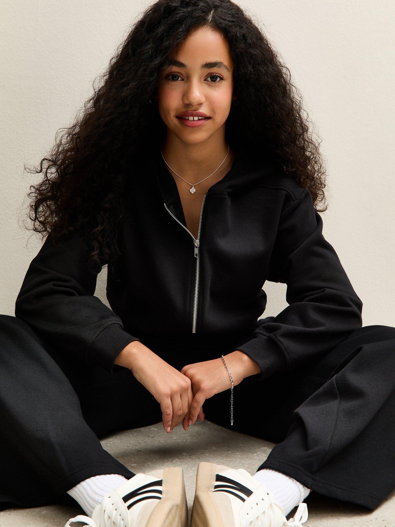 New Look 915 Girls Zip Through Hoodie - Black