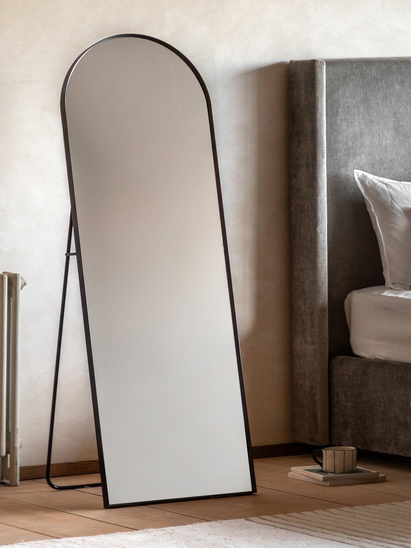 Image 1 of 4 of Gallery Direct Holworth Cheval Mirror Black 500x35x1500mm