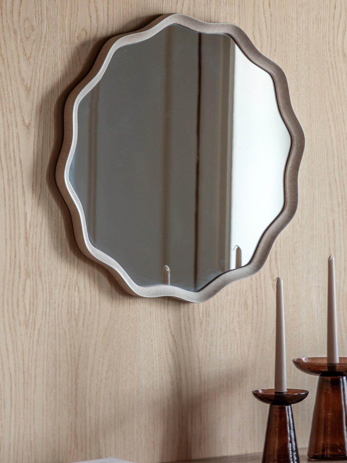Gallery Direct Monterey Wave Round Mirror Smoke 600x30x600mm