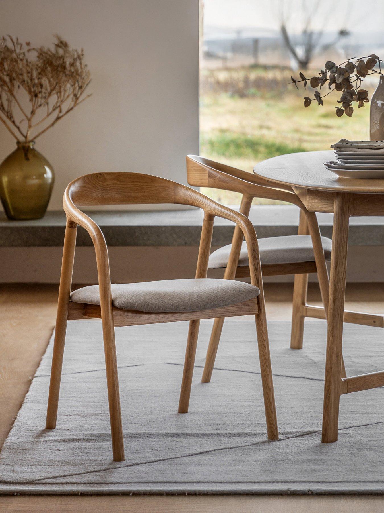 Gallery Direct Set of 2 Madrid Upholstered Dining Chairs