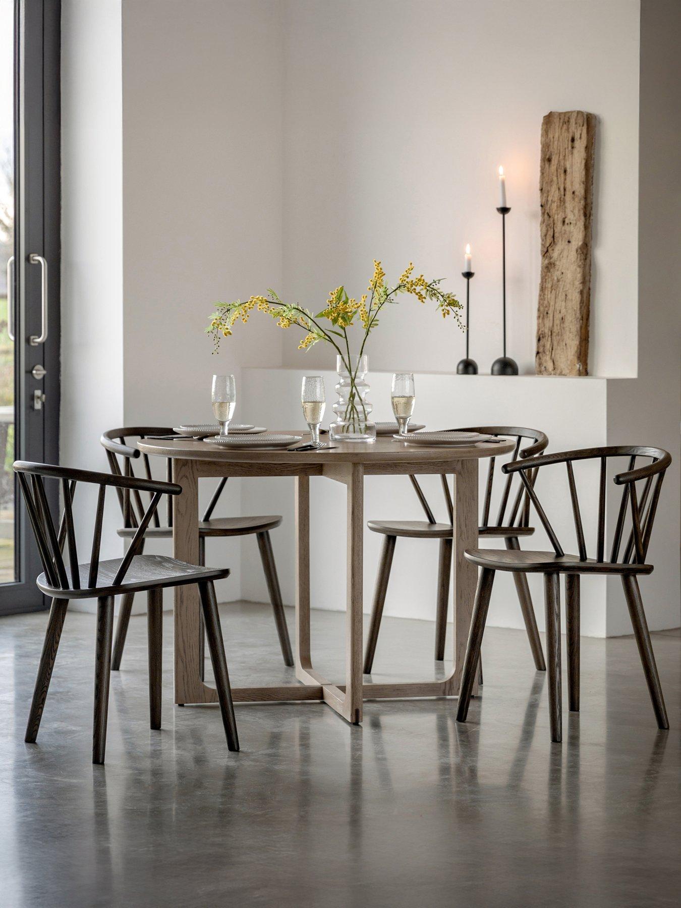 Image 1 of 4 of Gallery Direct Craft Round Dining Table Smoked