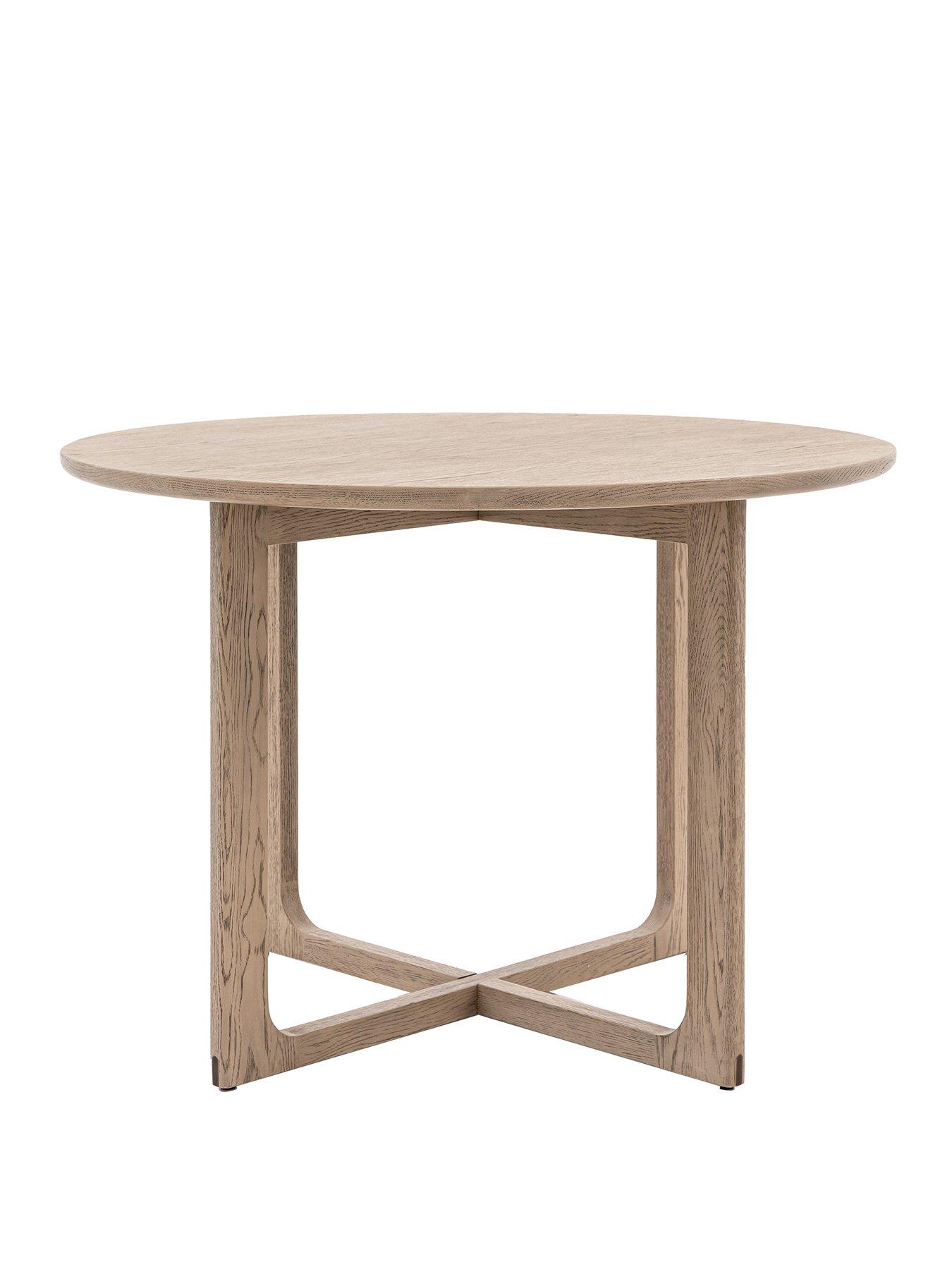 Image 2 of 4 of Gallery Direct Craft Round Dining Table Smoked