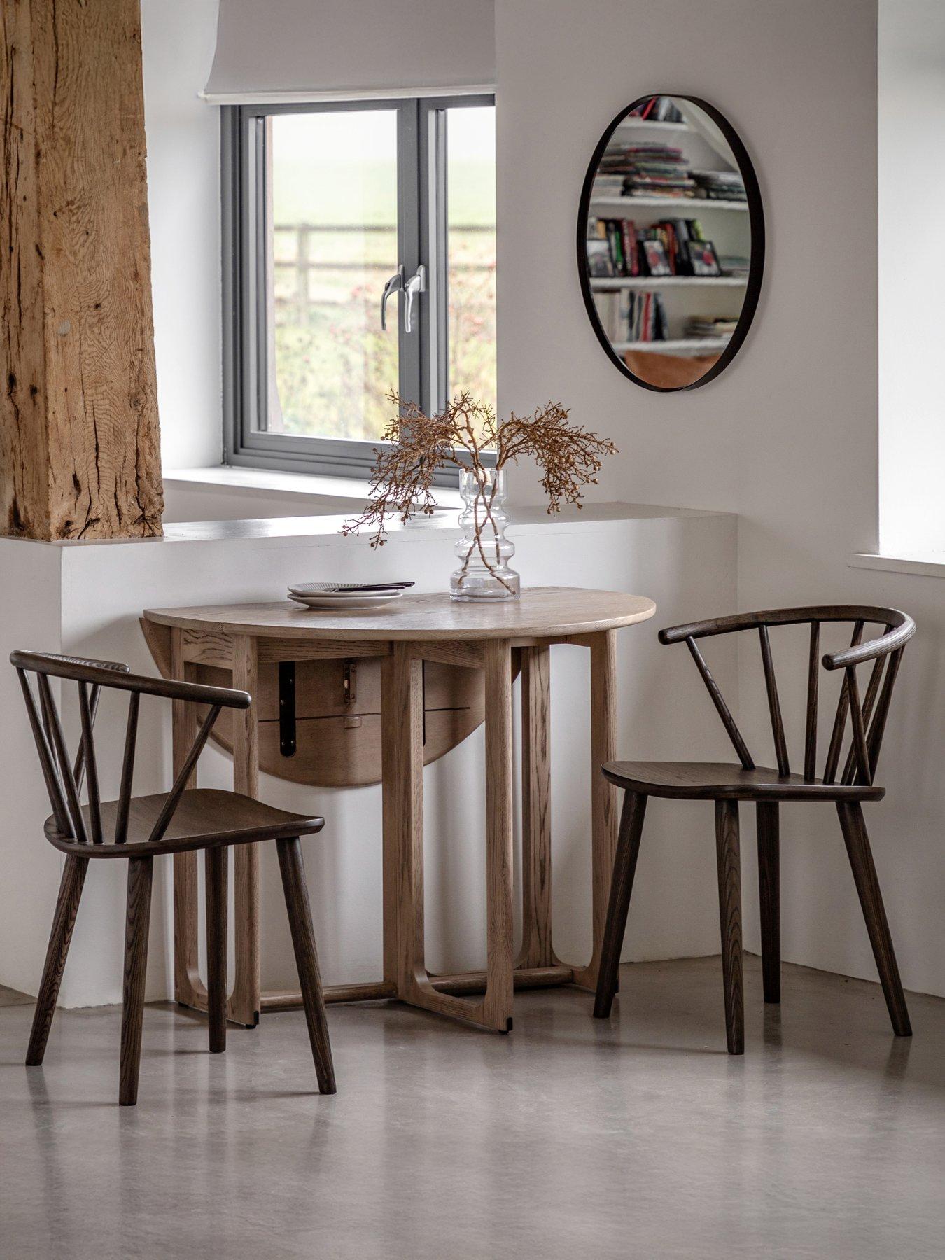 Gallery Direct Craft Folding Dining Table Smoked
