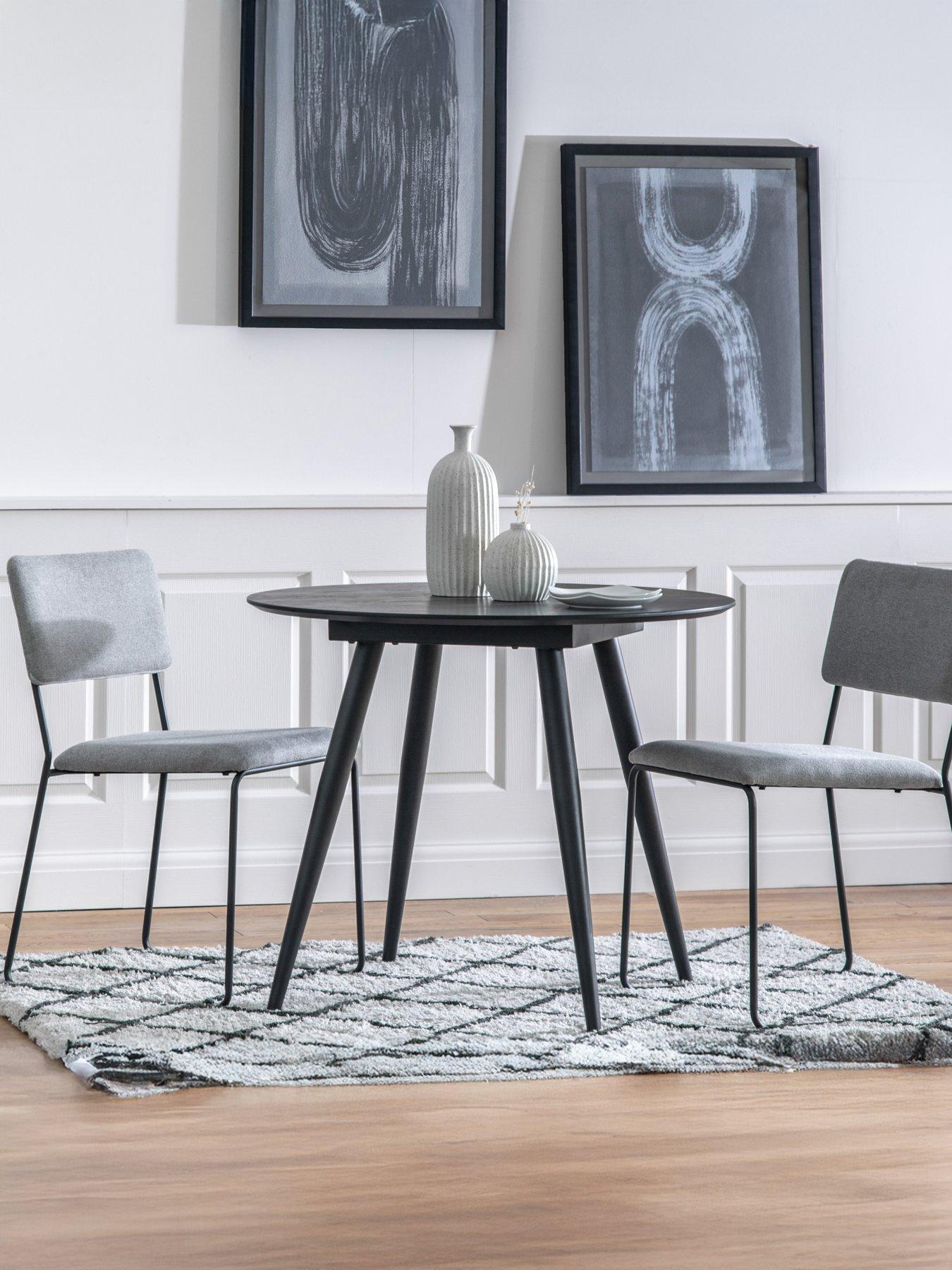 Gallery Direct Astley Round Dining Table Black