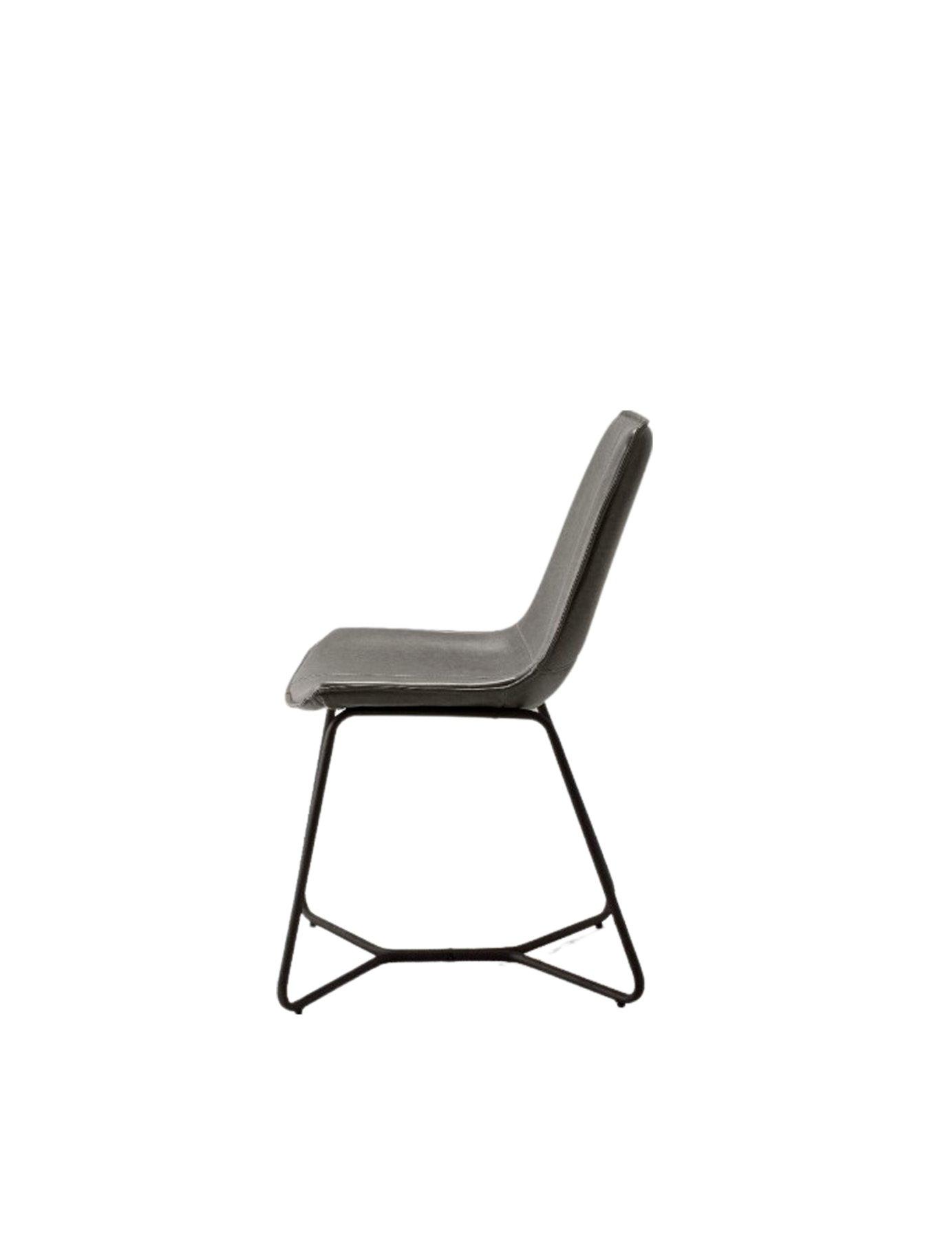 Image 3 of 4 of Gallery Direct Set Of 2 Hawking Charcoal Chairs
