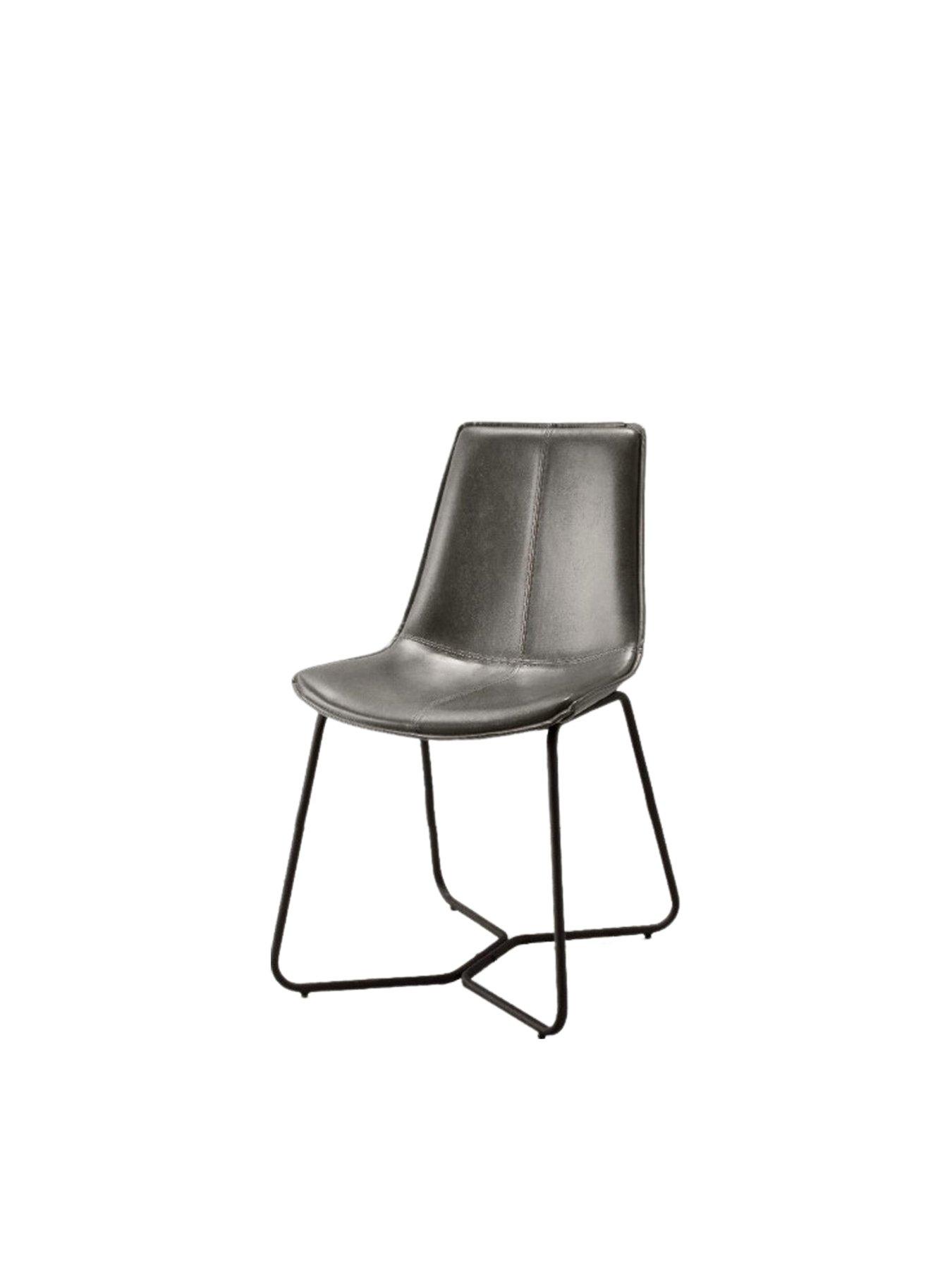 Image 4 of 4 of Gallery Direct Set Of 2 Hawking Charcoal Chairs