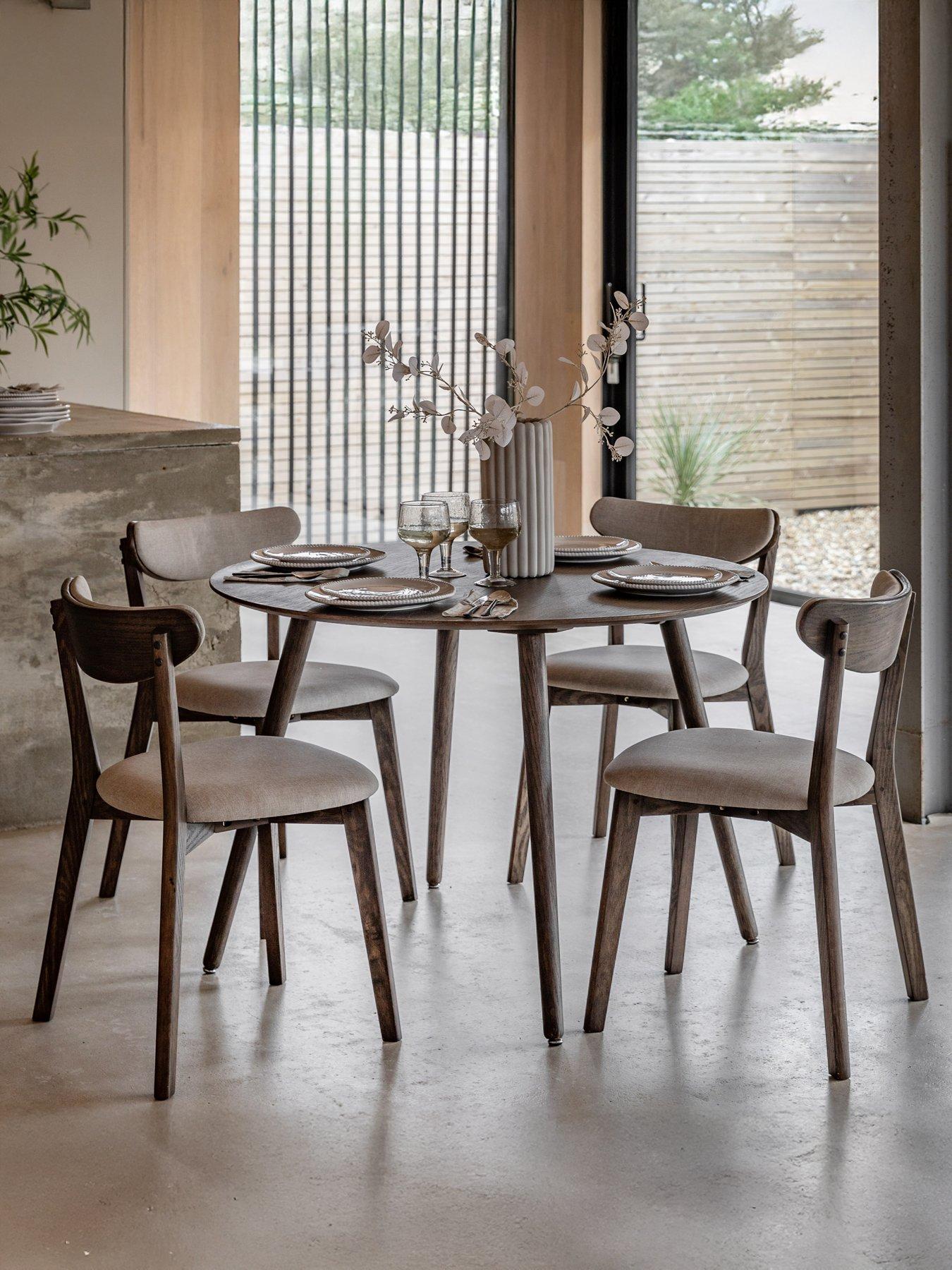 Image 1 of 6 of Gallery Direct Hatfield Round Dining Table Smoked