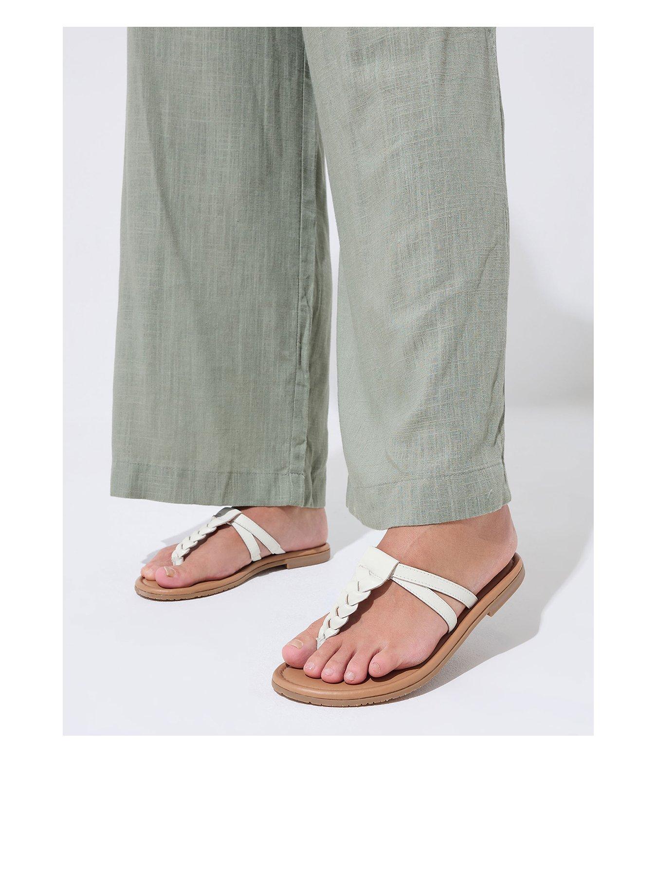 Yours Wide Fit Plaited Toe Sandal