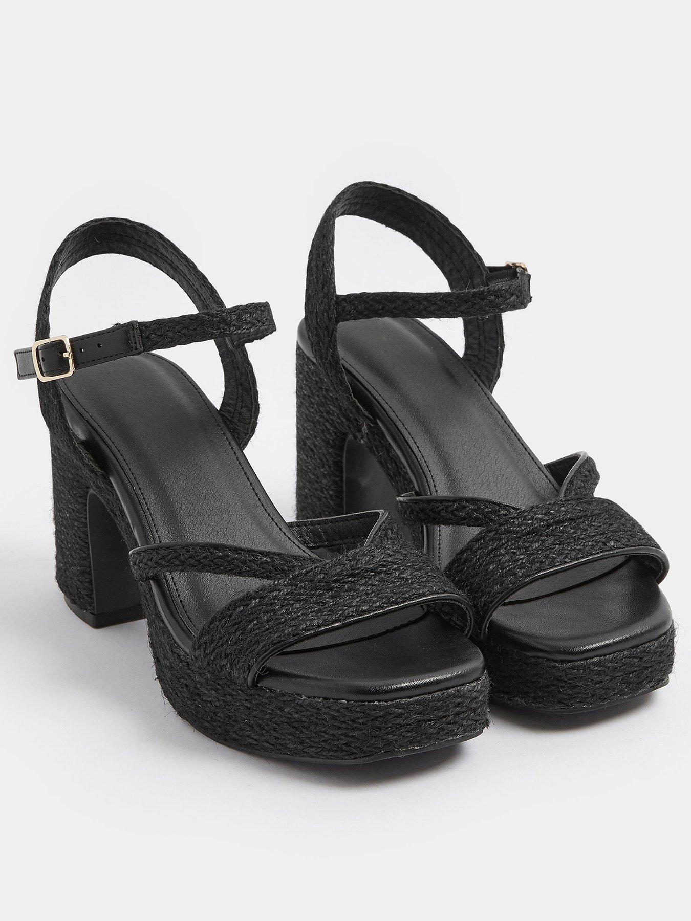 Image 2 of 4 of Yours Wide Fit Demi Wedges - Black