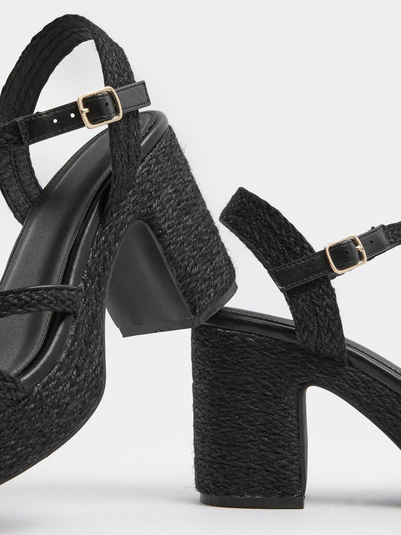 Image 4 of 4 of Yours Wide Fit Demi Wedges - Black