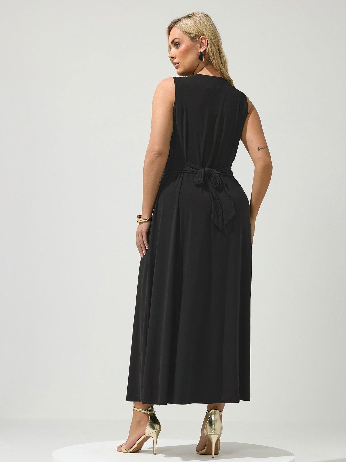 Image 2 of 5 of Yours Curve Knot Front Sleeveless Maxi Dress