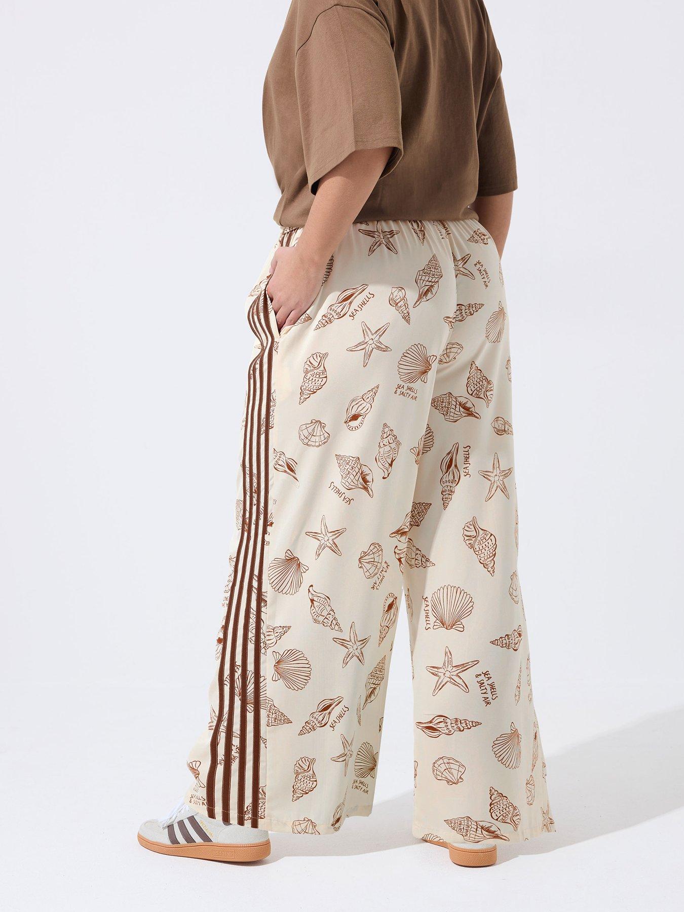 Image 2 of 6 of Yours Curve Stripe Print Trousers