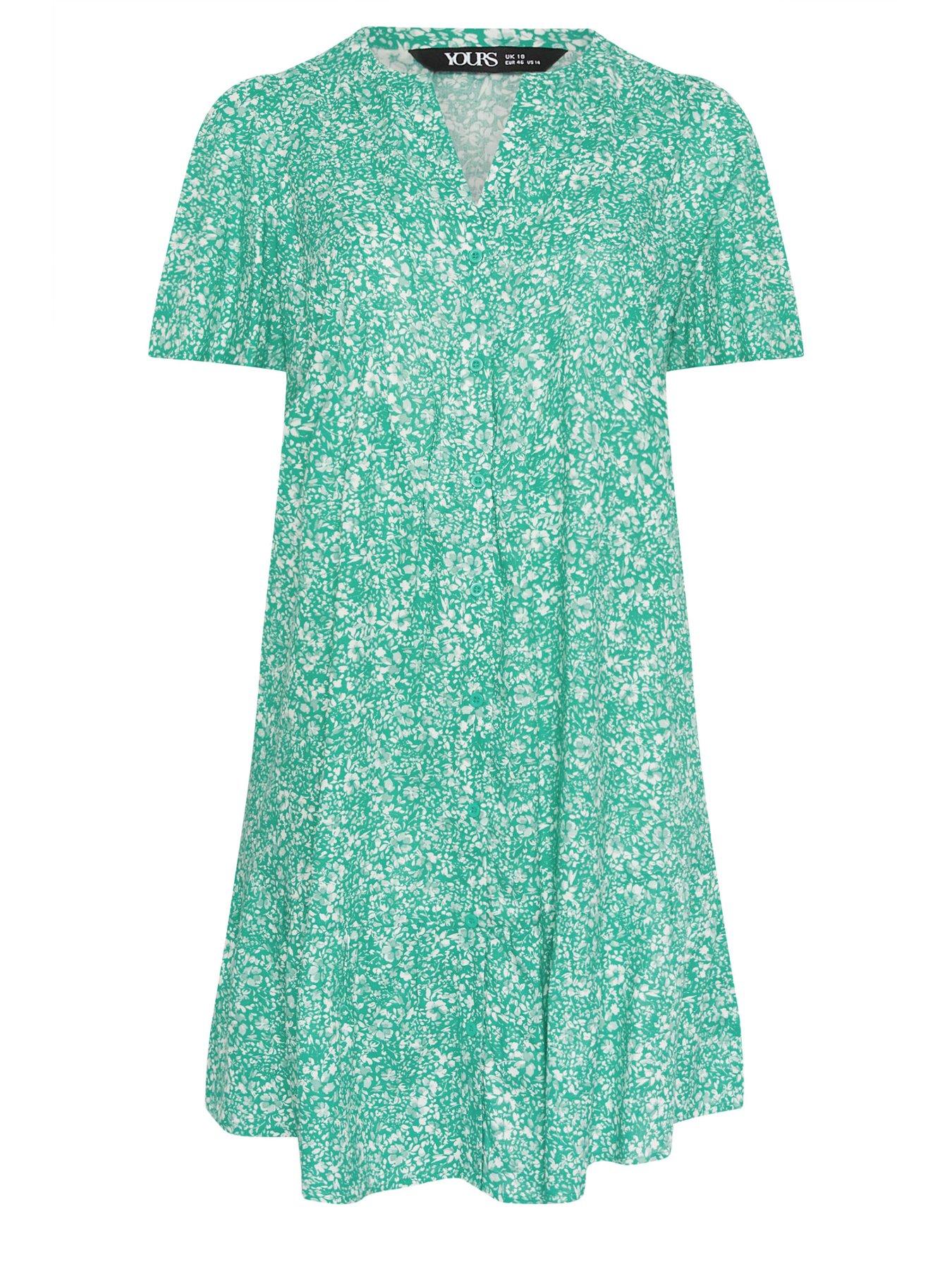 Image 5 of 5 of Yours Curve Notchneck&nbsp;Dress - Green