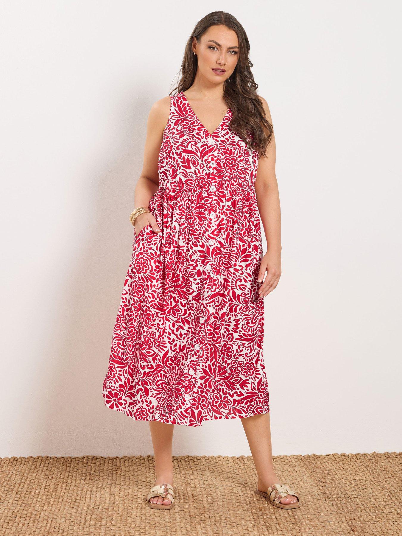 Image 3 of 5 of Yours Curve Button Through Sundress