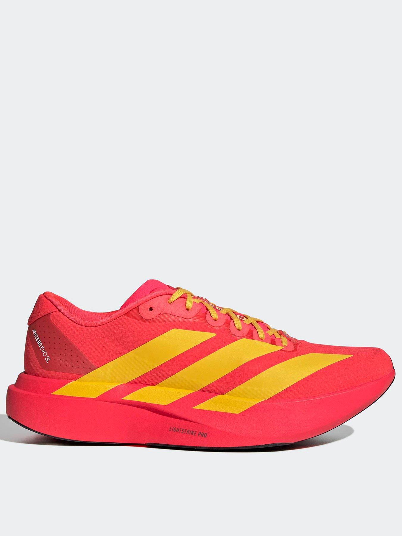Adidas Mens Running Adizero Evo Sl Woven Trainers- Red