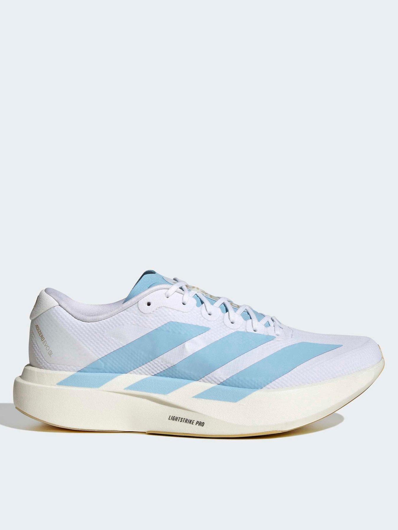 adidas Mens Running Adizero Evo Sl Woven Trainers - Blue /White | Very