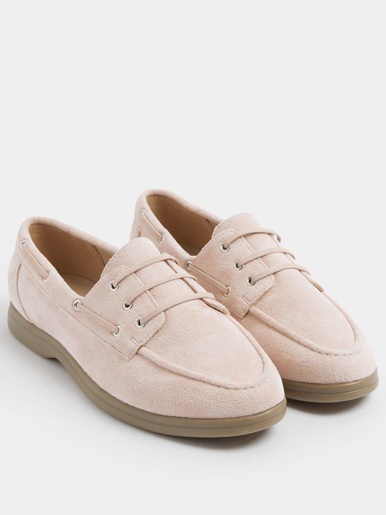 Image 2 of 4 of Yours Extra Wide Fit Flexi Boat Shoes - Cream
