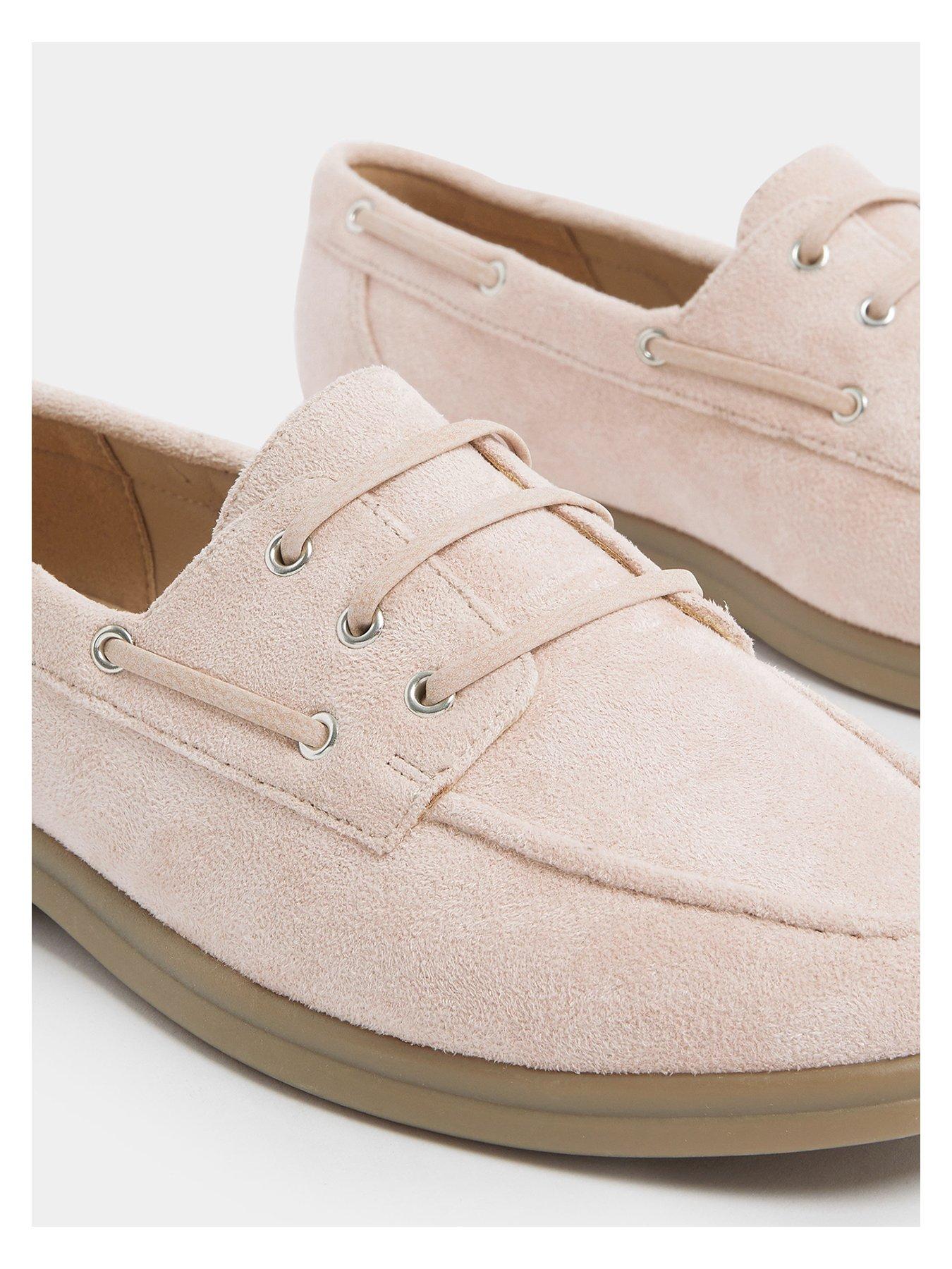 Image 4 of 4 of Yours Extra Wide Fit Flexi Boat Shoes - Cream