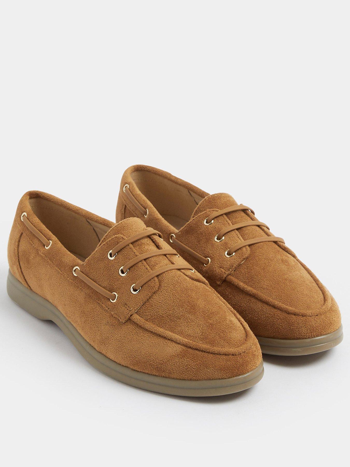 Image 2 of 4 of Yours Extra Wide Fit Flexi Boat Shoes - Brown