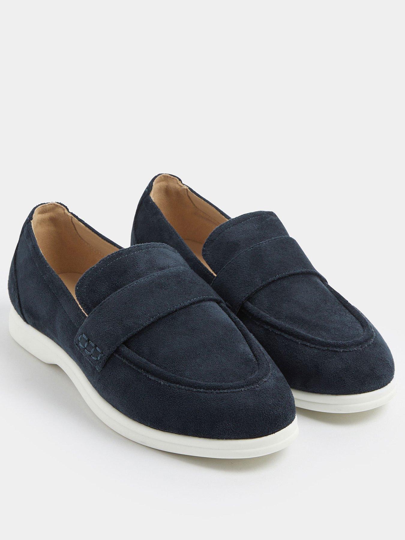 Image 2 of 4 of Yours Extra Wide Fit Flexi Loafers - Blue