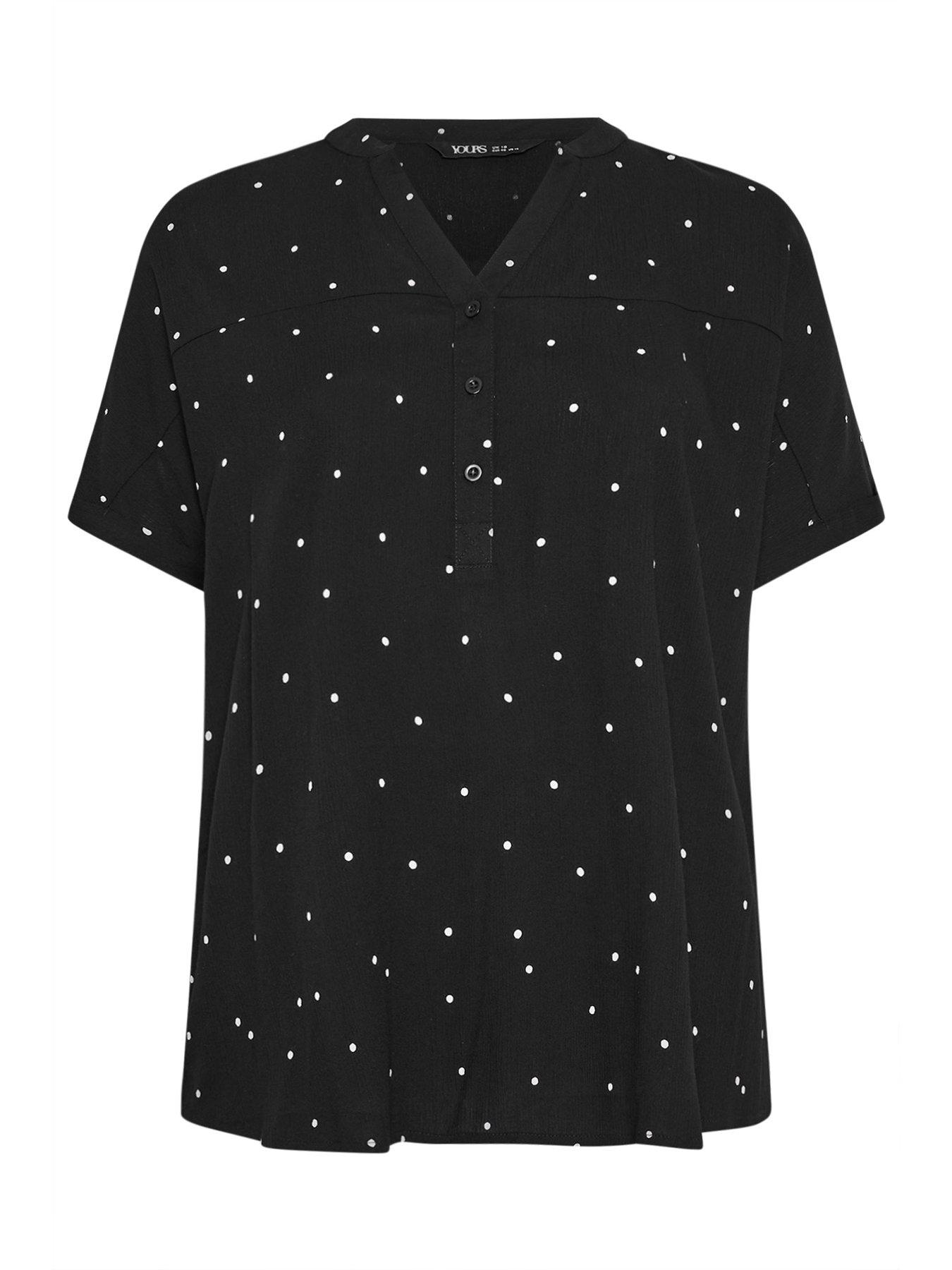 Image 5 of 5 of Yours Curve Gypsy Printed Crinkle Notchneck Top