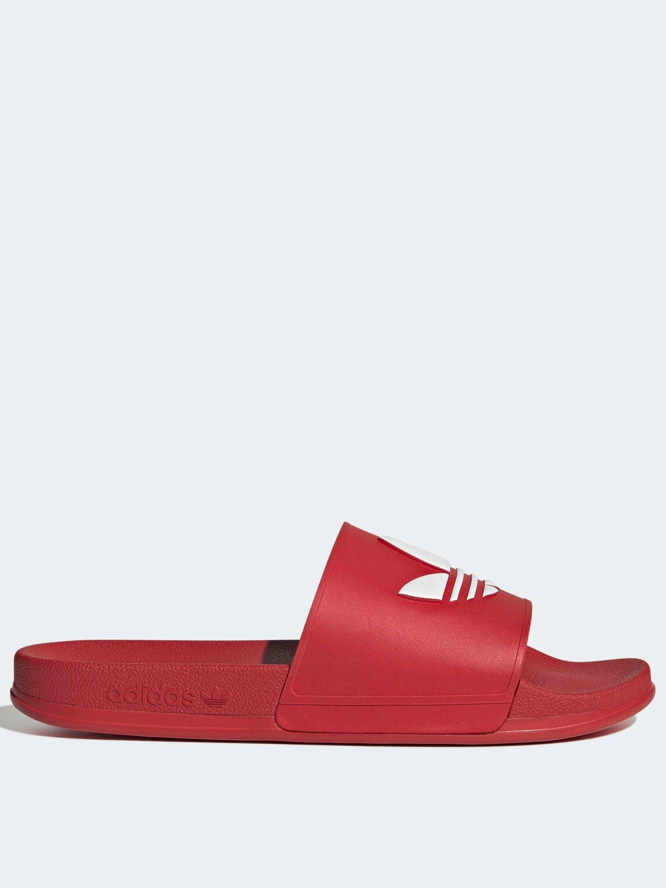 adidas Originals Unisex Adilette OG Sliders, Better Scarlet, Size 10, Women